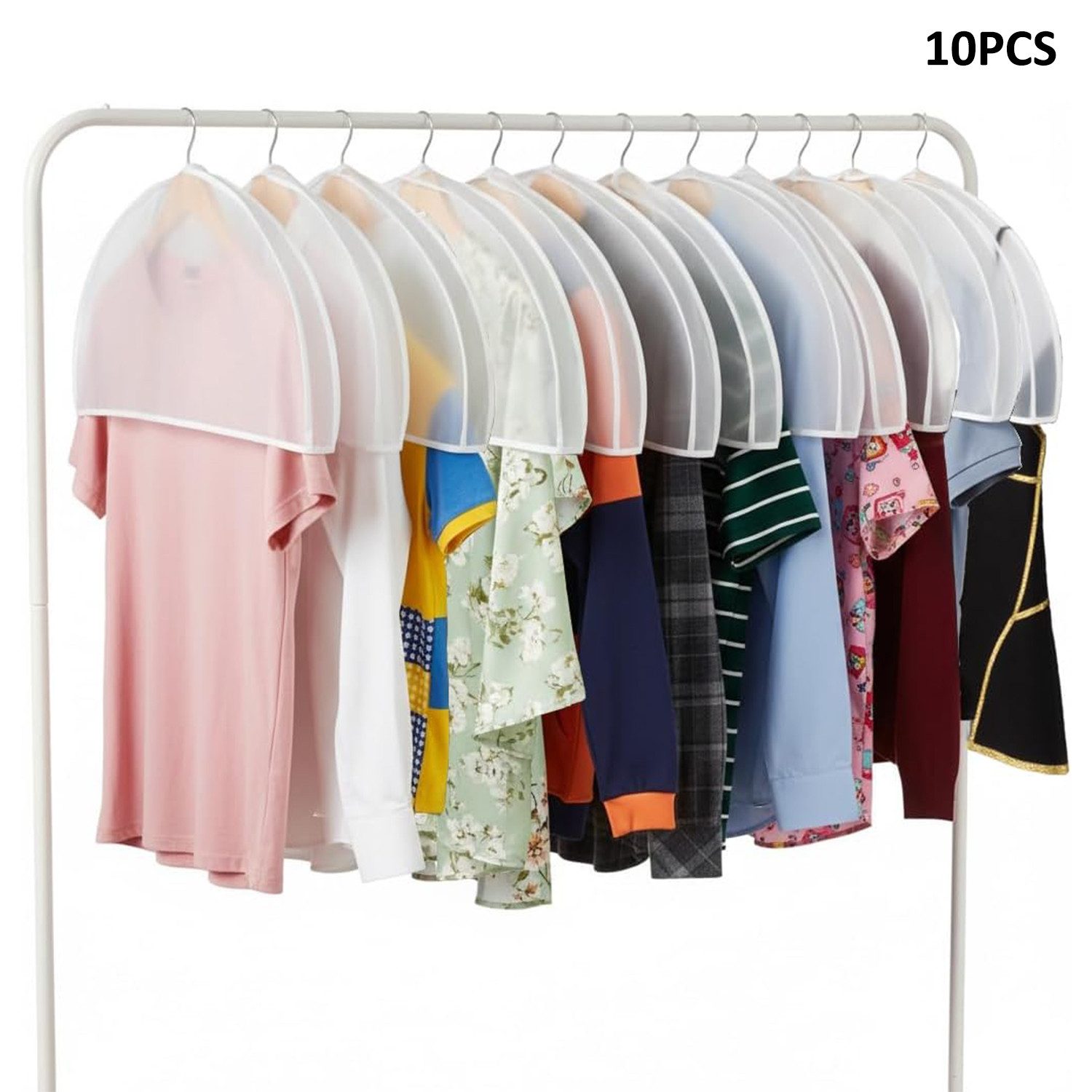 MOPUEA Kleiderschutzhülle Transparenter Kleiderhüllen, Schultercover Schulterabdeckung Schulter (10 St)