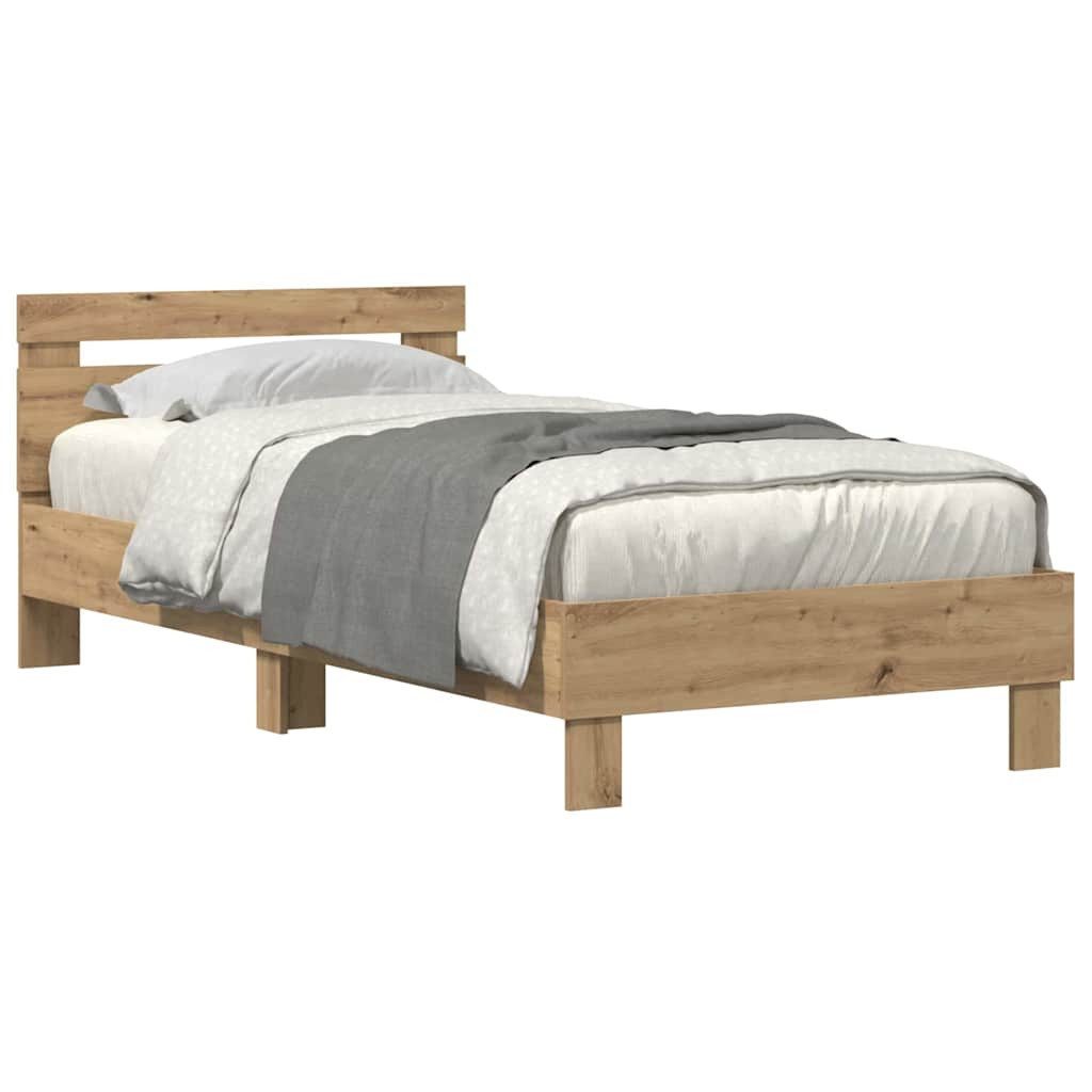 vidaXL Bett Bettgestell Artisan-Eiche 90 x günstig online kaufen