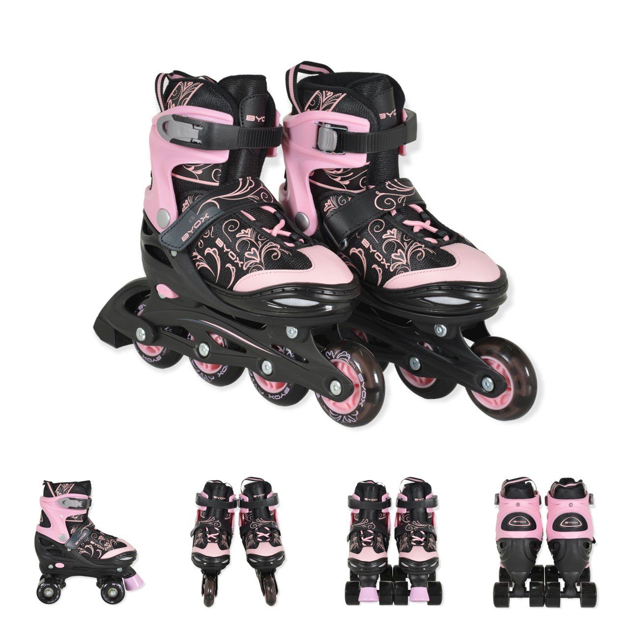 Inlineskates Inliner 2 in 1 Double pink
