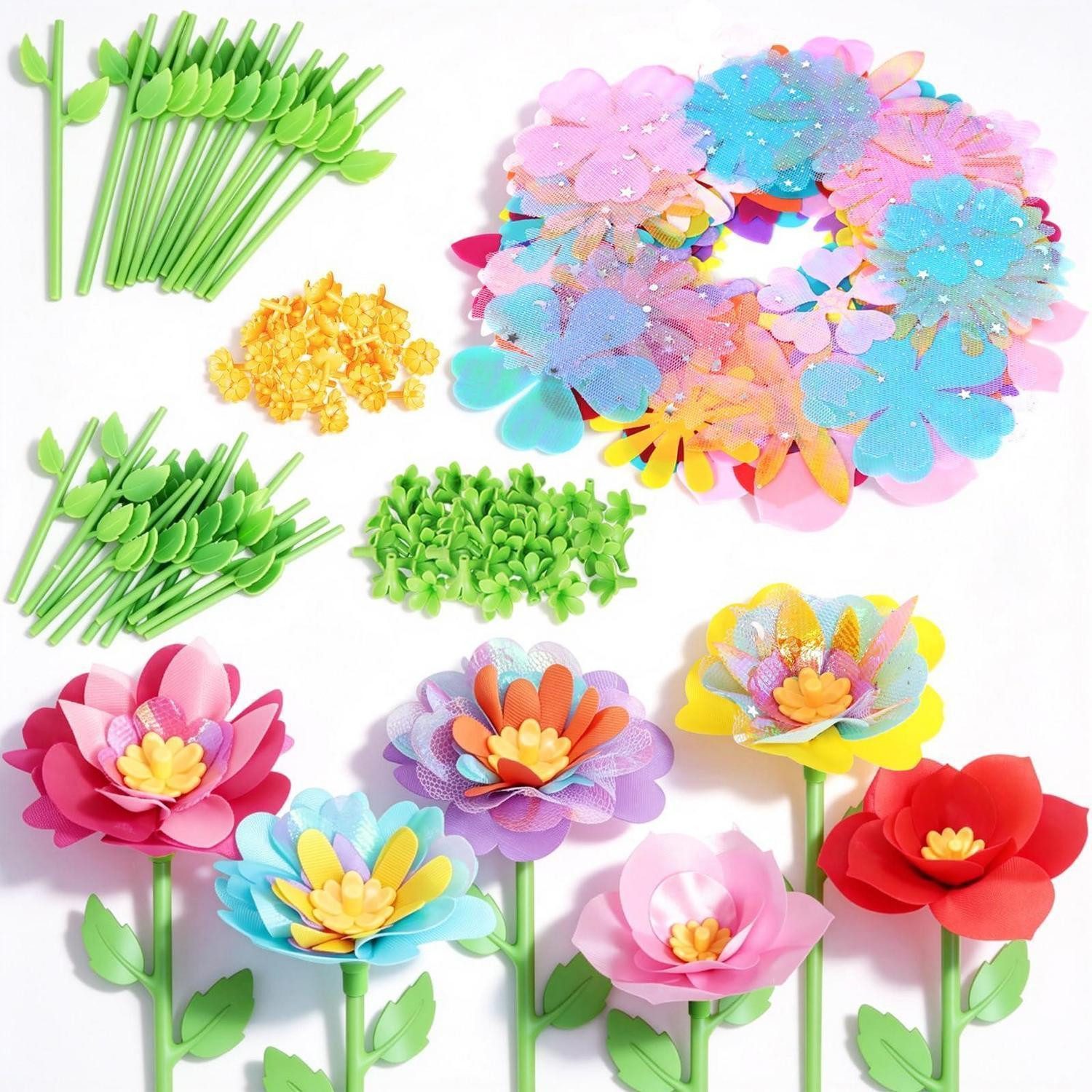LuxusKollektion Kreativset Blumenbastelset für Kinder DIY Mehrfarbig