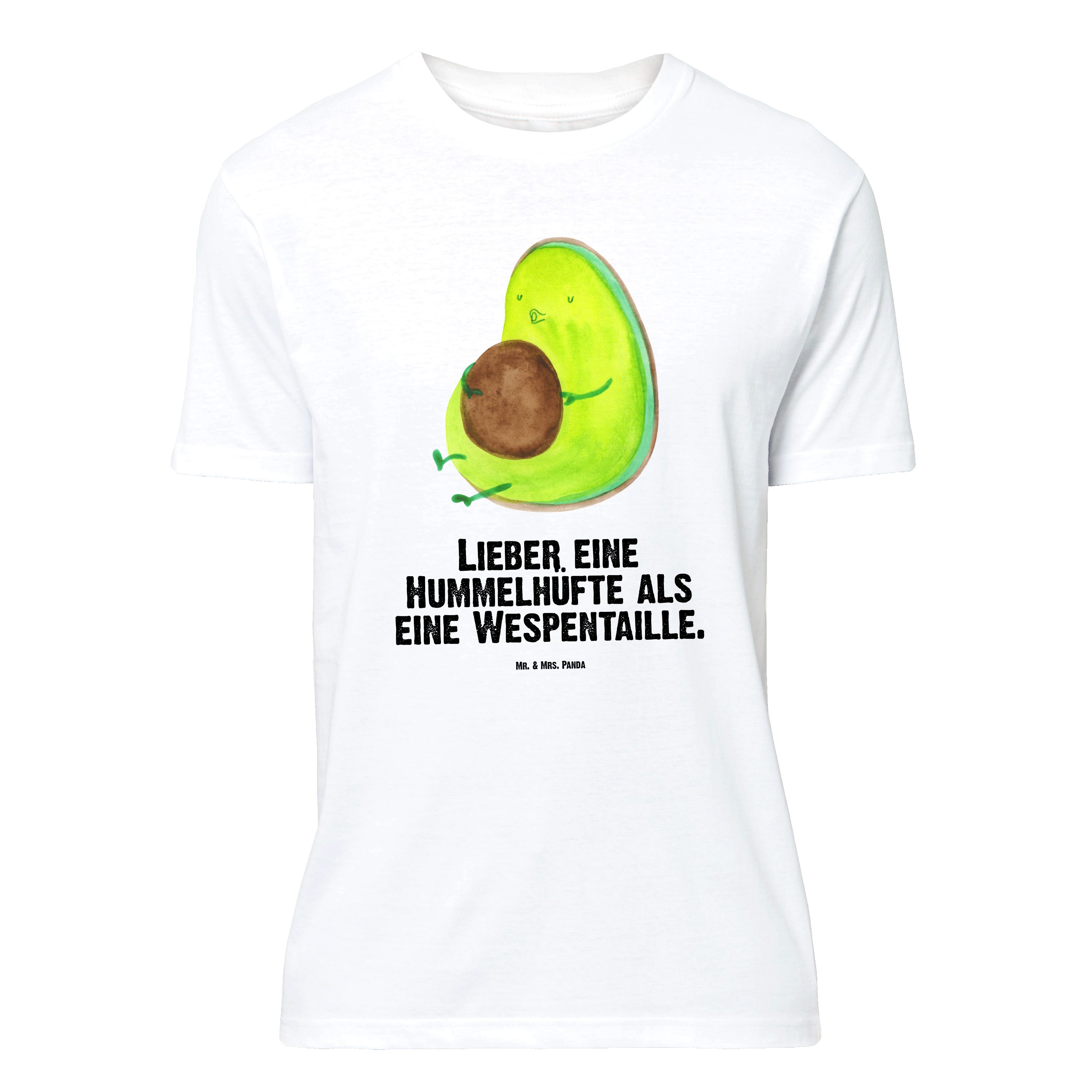 Mr. & Mrs. Panda T-Shirt Avocado Pfeifen, Größe XL T-Shirt, Weiß, Diät, Schwanger, Abnehmen, T (Packung, 1-tlg)