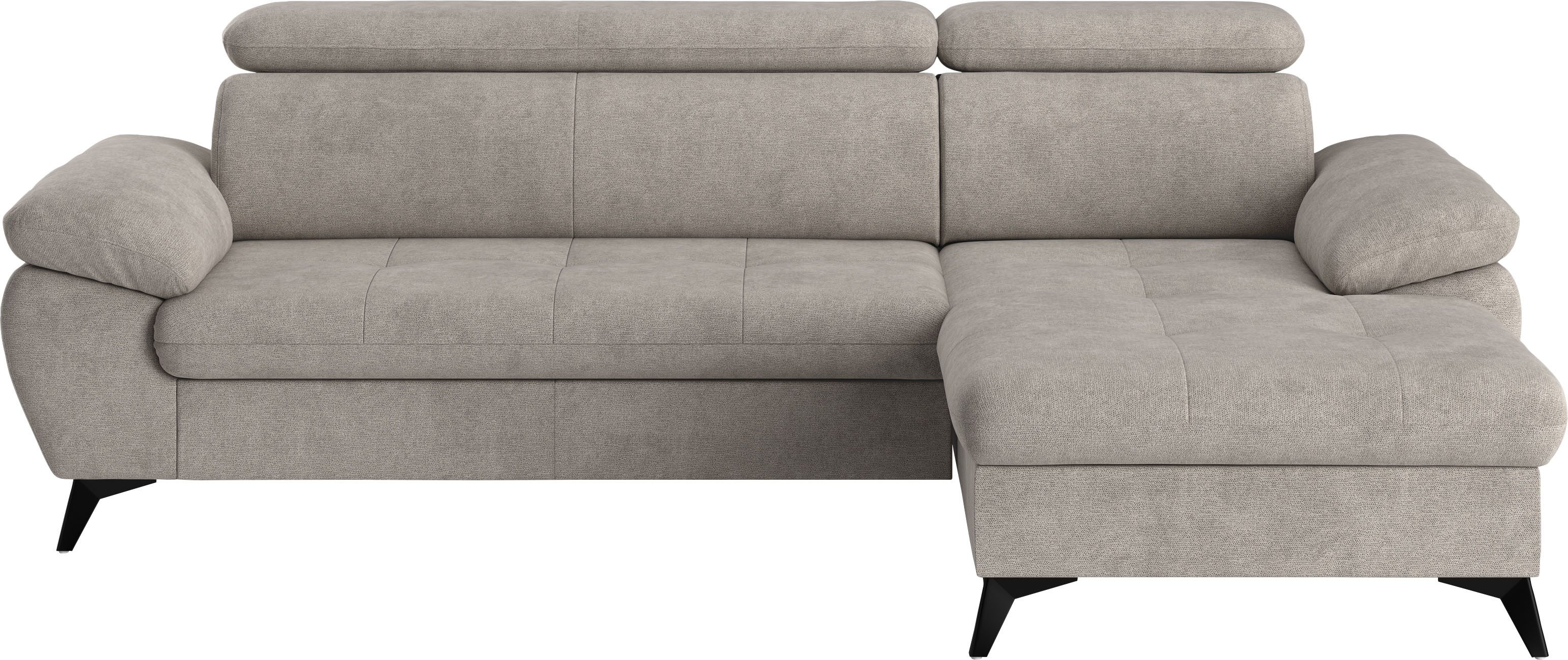 COTTA Ecksofa Hudson L-Form, mit Kopfteilverstellung, wahlweise mit Bettfun günstig online kaufen
