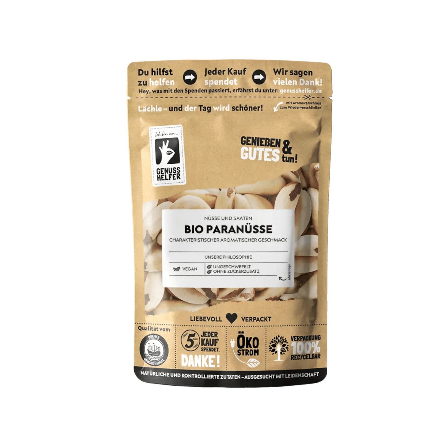 Bremer Gewürzhandel Nüsse Paranüsse BIO, 180 g