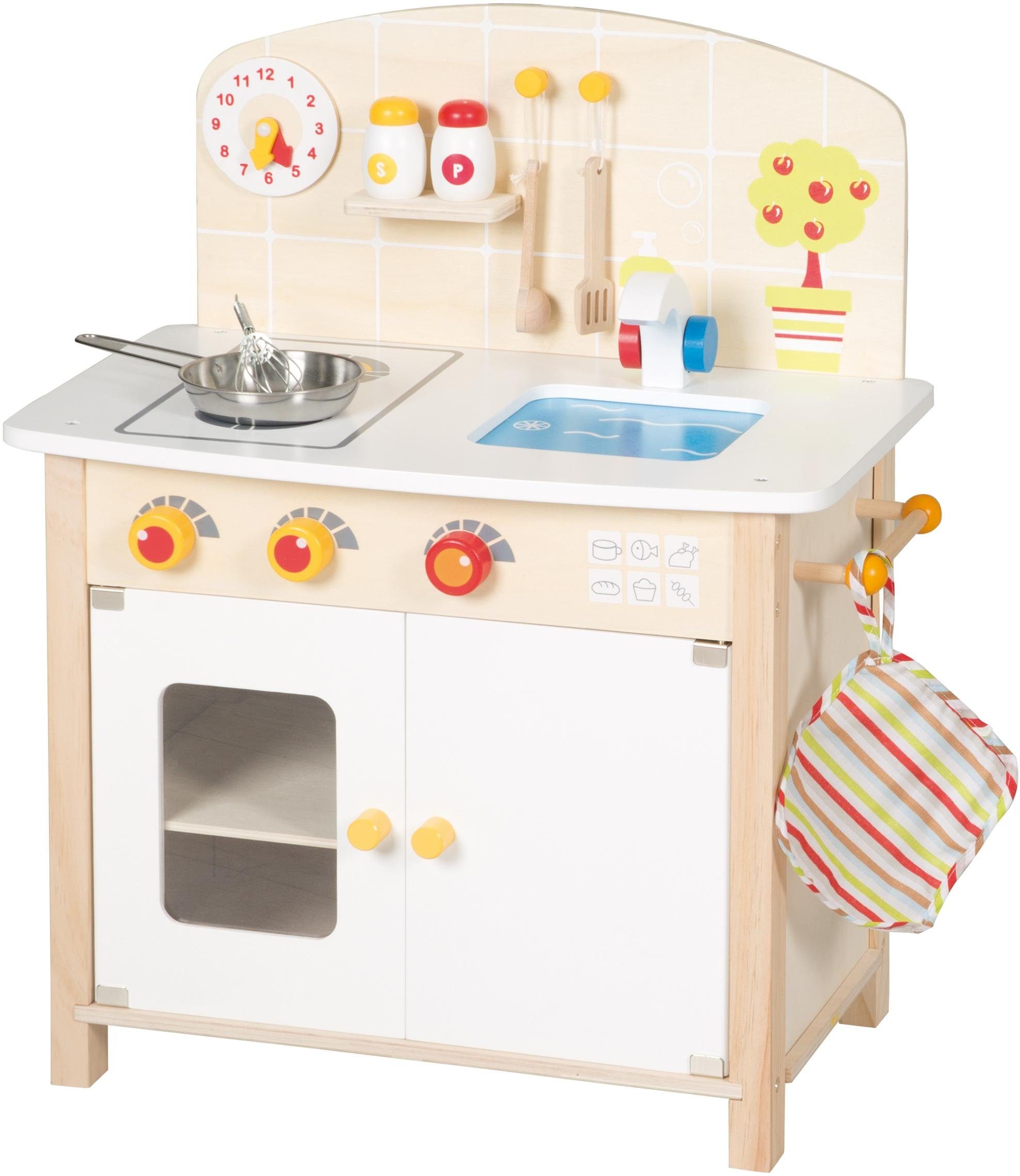 roba® Spielküche Weiß/Grau Holz, mit Zubehör