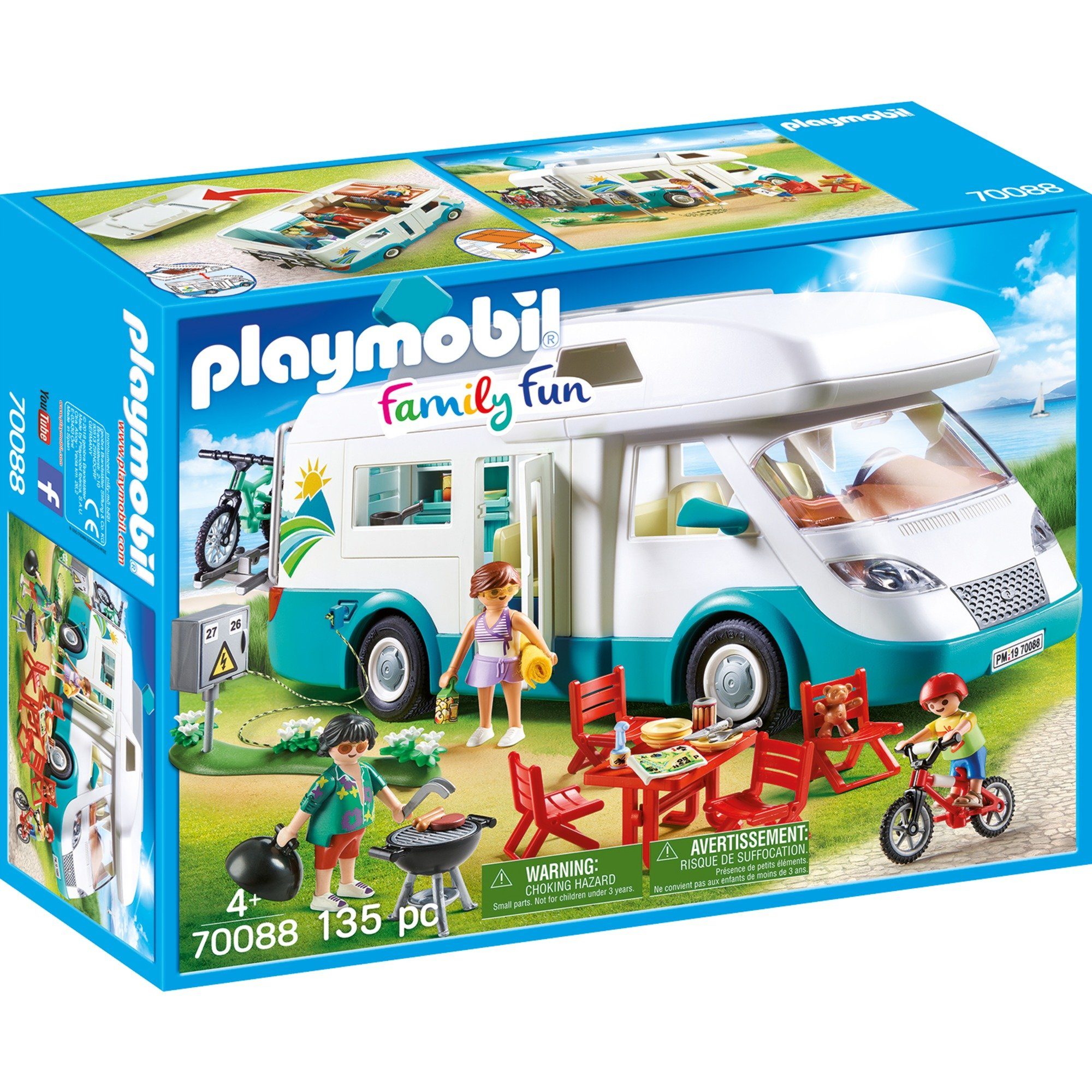 Playmobil® PLAYMOBIL Family Fun Familien-Wohnmobil, Konstruktions-Spielset