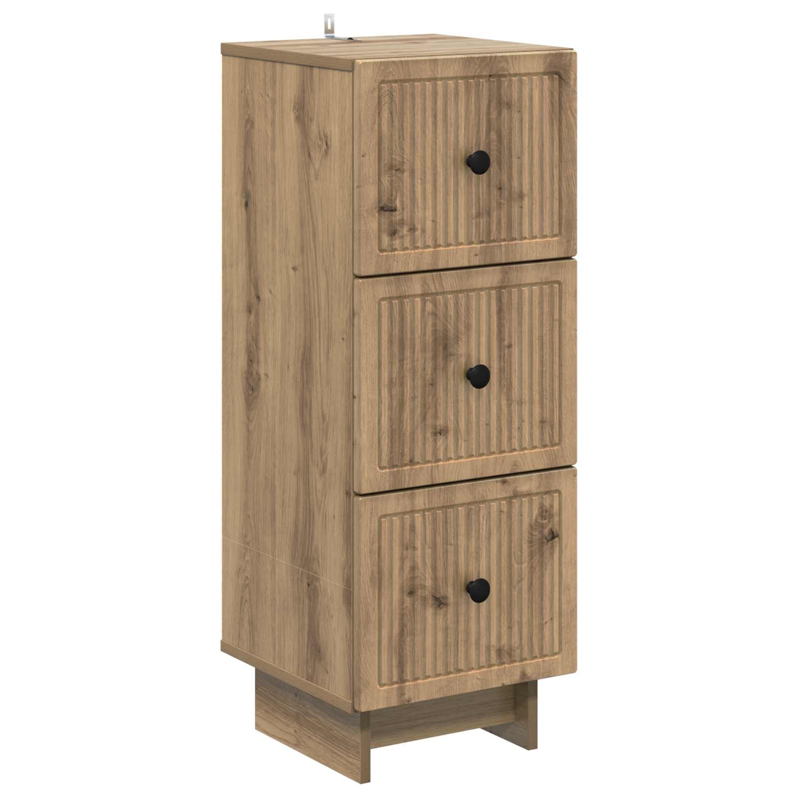 vidaXL Schranksystem Schubladenschrank 33 x 34,5 x 90 cm Holzwerkstoff Artisan-Eiche (1-St)