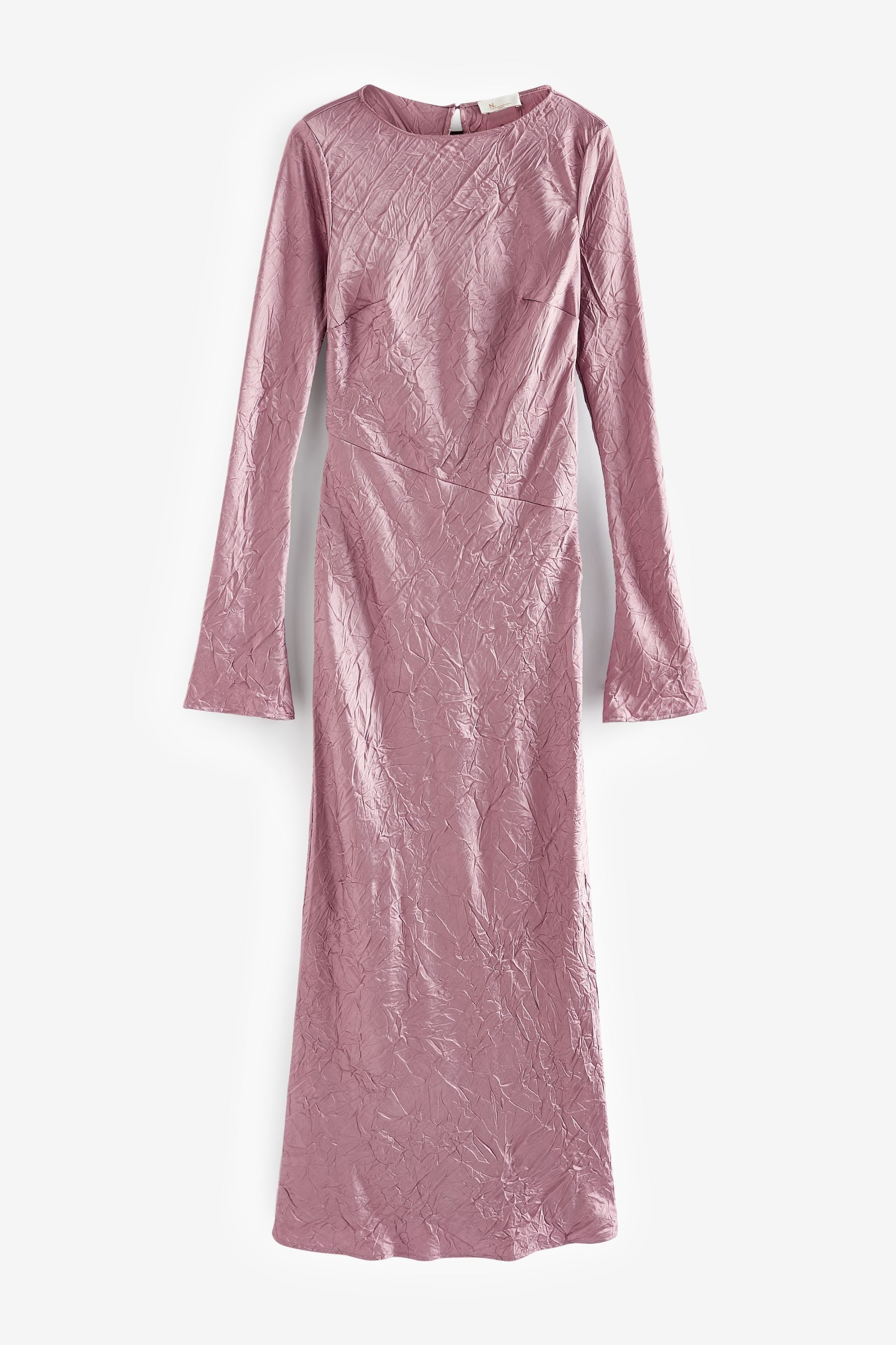 Next Maxikleid Langärmeliges Metallic-Kleid mit Bahnendesign günstig online kaufen
