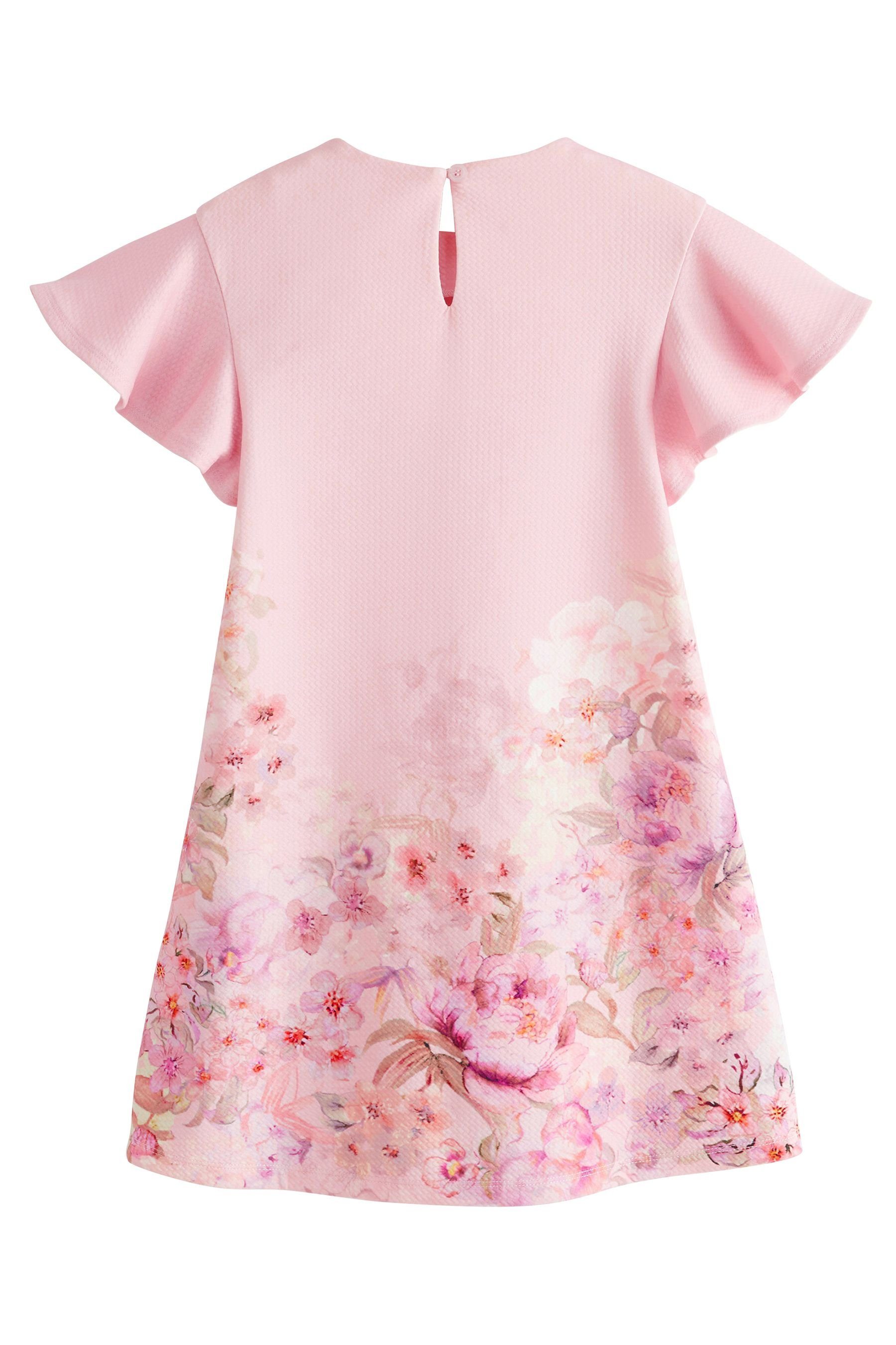Festliches Soft Print Kleid Pink (1-tlg) Partykleid Floral Next