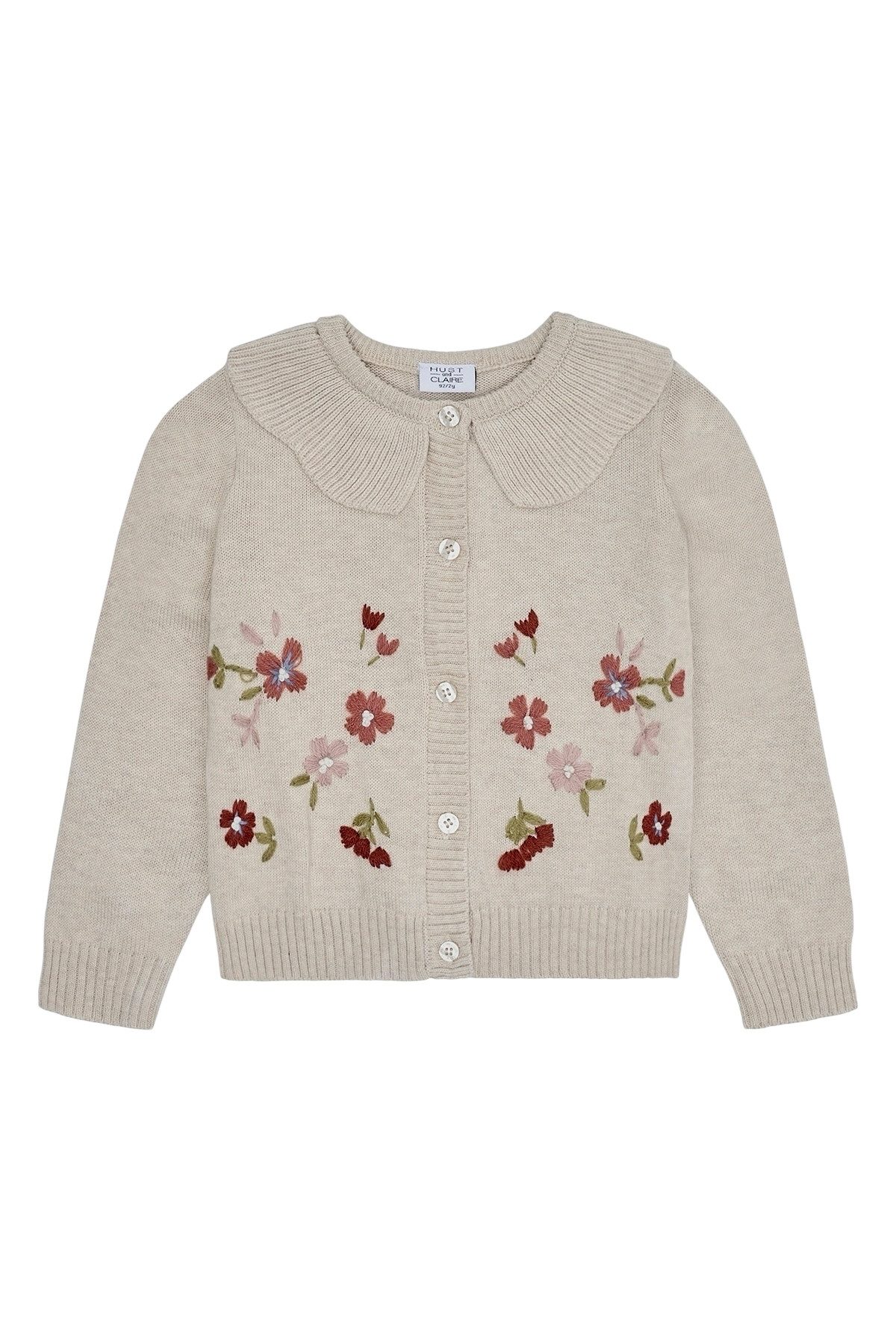 Hust & Claire Jacquardstrickjacke Camilia (1-tlg) Hust & Claire Mädchen Strickjacke Camilia mit Blumenstickerei