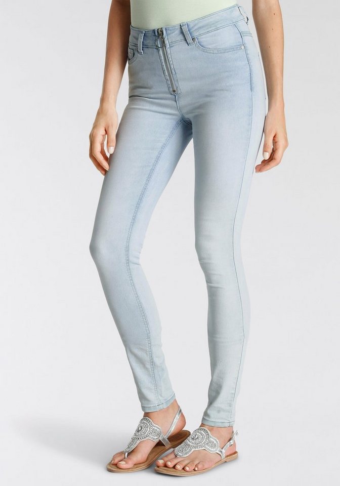 Melrose Skinny-fit-Jeans mit Reißverschluss-Detail
