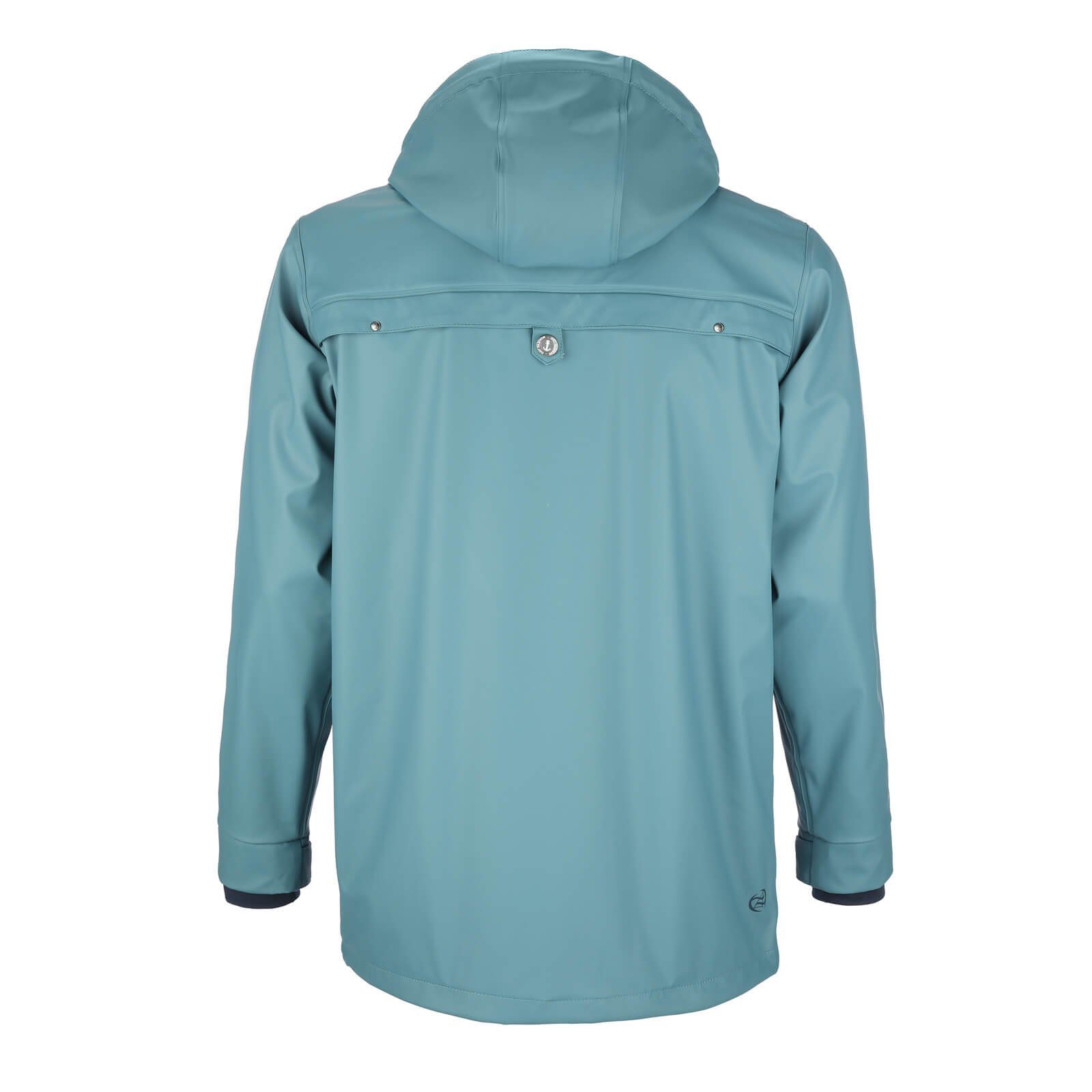 Dry Fashion Regenjacke Lübeck Herren PU-Parka - Outdoor-Jacke Mantel Wasserdicht & Winddicht Verschweißte Nähte, Verstellbare Kapuze, Abgedeckter Reißverschluss