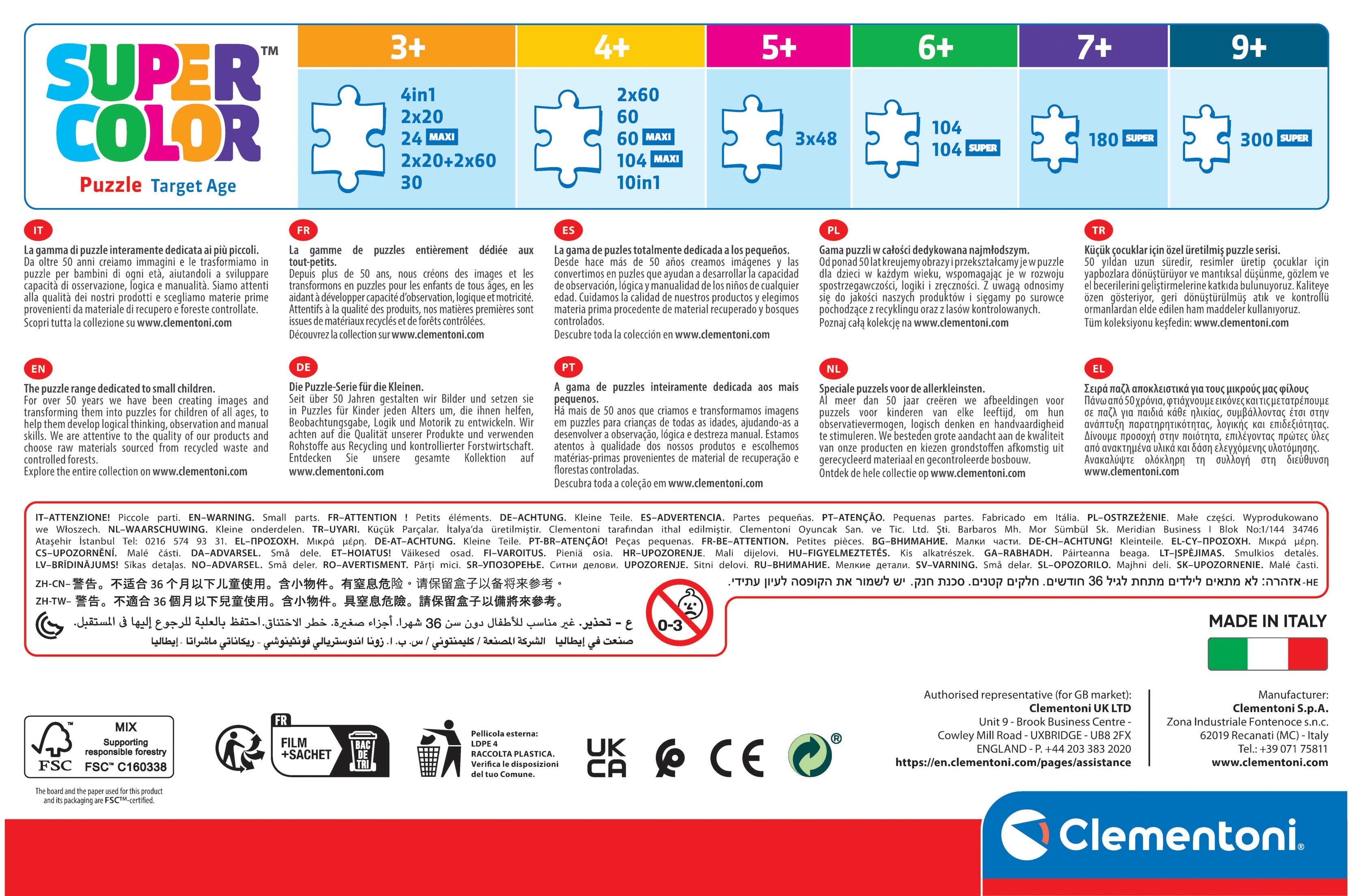 Clementoni® Puzzle König der Löwen, 3 x 48 T Supercolor, 144 Puzzleteile, Made in Europe