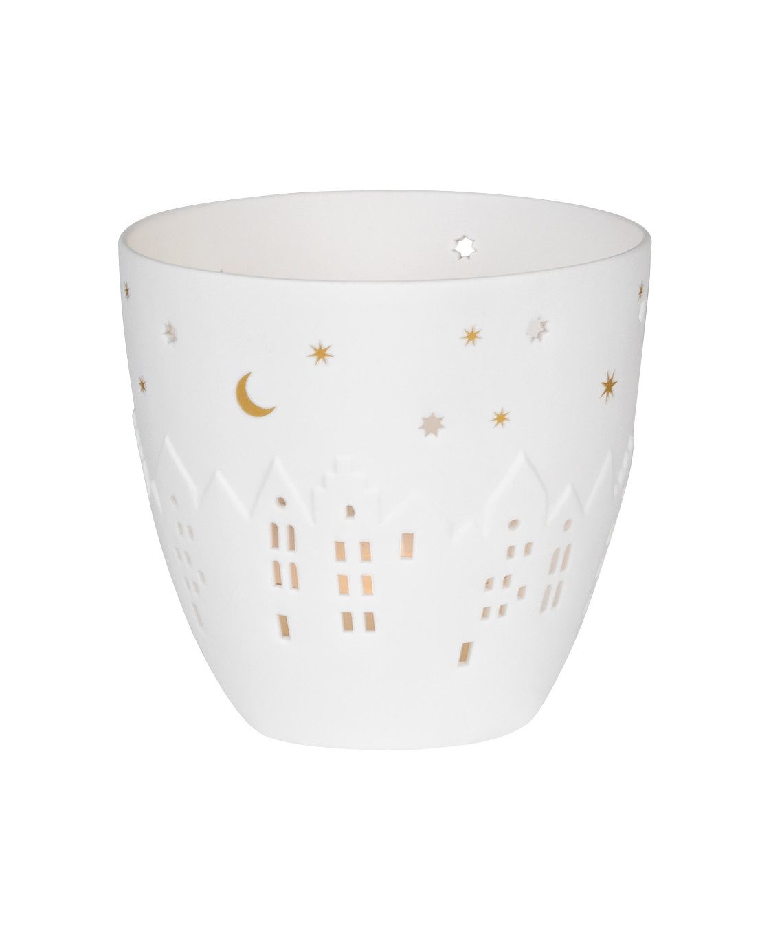 Räder Teelichthalter räder Teelichthalter Poesielicht Häuser Porzellan weiß günstig online kaufen