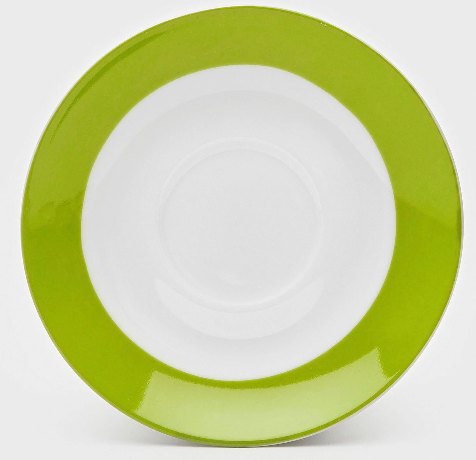 van Well Untertasse Teller Set, Vario, (6 St), Porzellan, spülmaschinen- und mikrowellengeeignet, Ø 14,5 cm