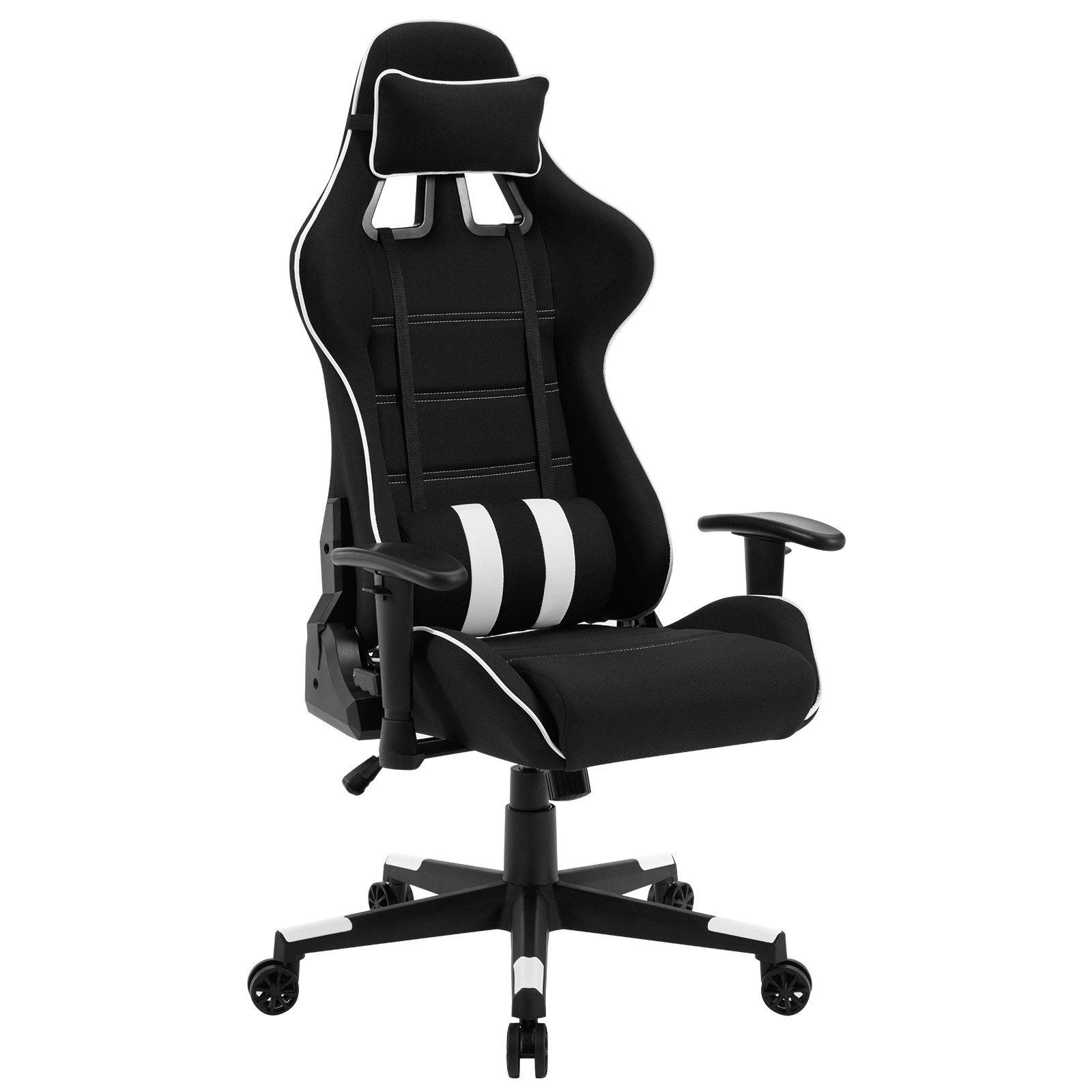 Woltu Gaming-Stuhl (1 St), Bürostuhl ergonomisch drehbar höhenverstellbar weiß