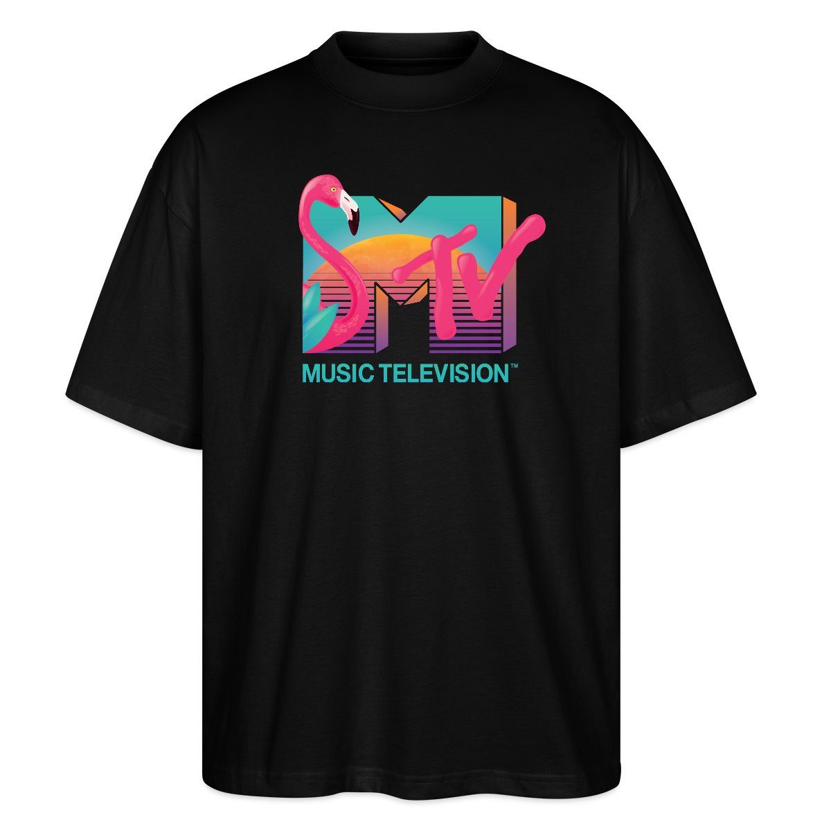 T-Shirt MTV Music Television Flamingo-Logo Oversize Unisex T-Shirt