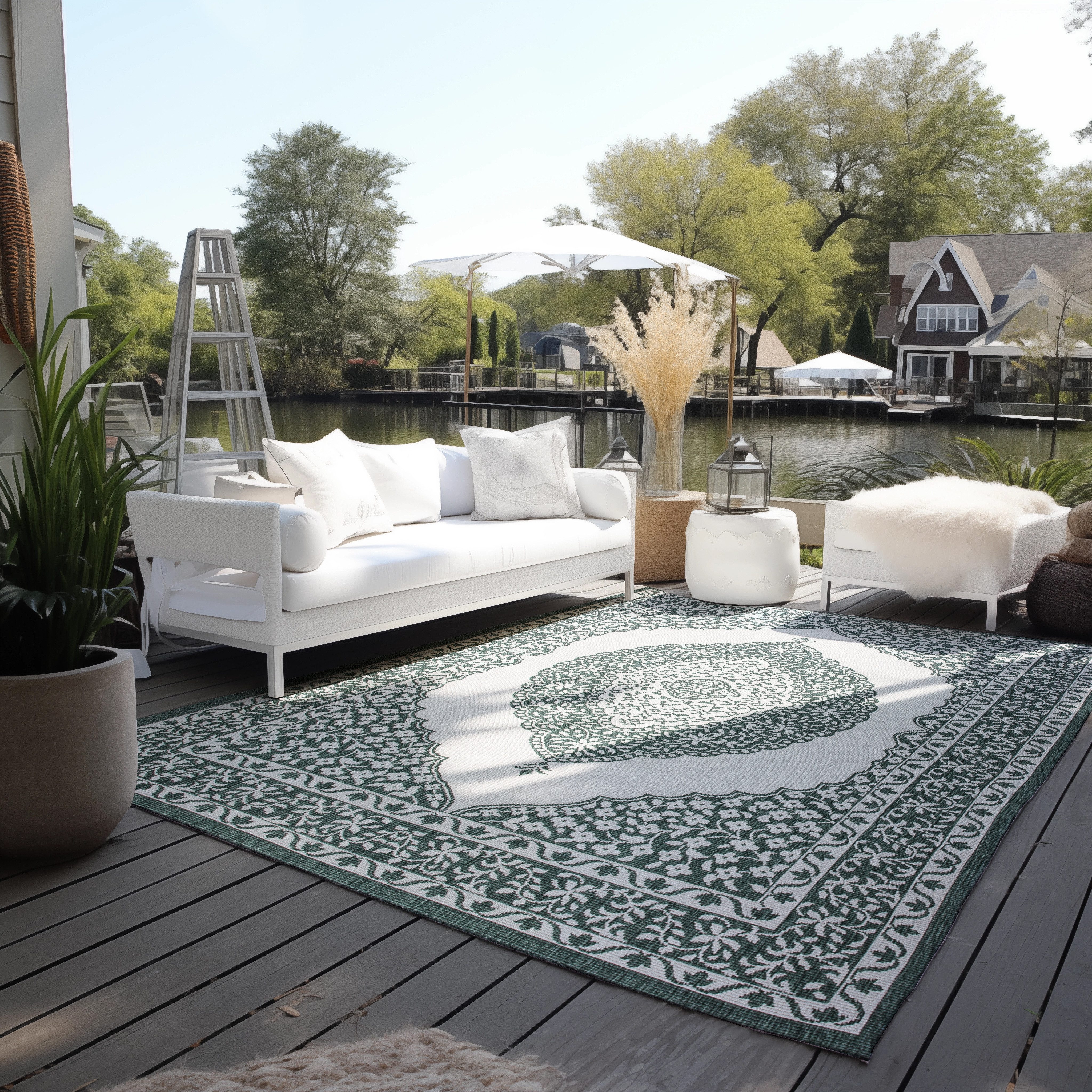 ELLE DECORATION Teppich Meekly Wendeteppich, rechteckig, Höhe: 5 mm, Flachgewebe, In-& Outdoor, Modern, beidseitig, Balkon, Wohnzimmer