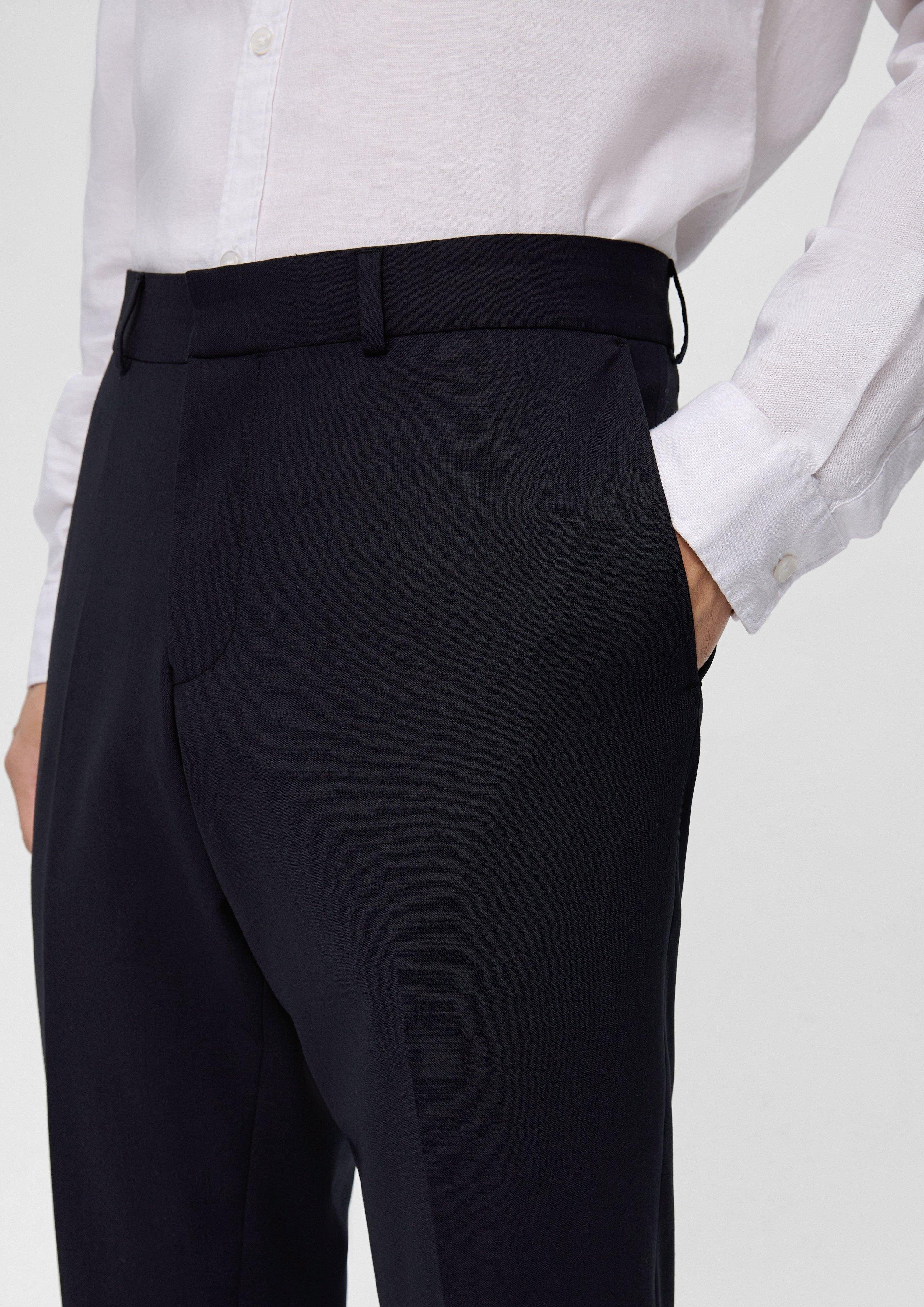 Slim: s.Oliver Anzughose Elastische navy Wollmix in Stoffhose