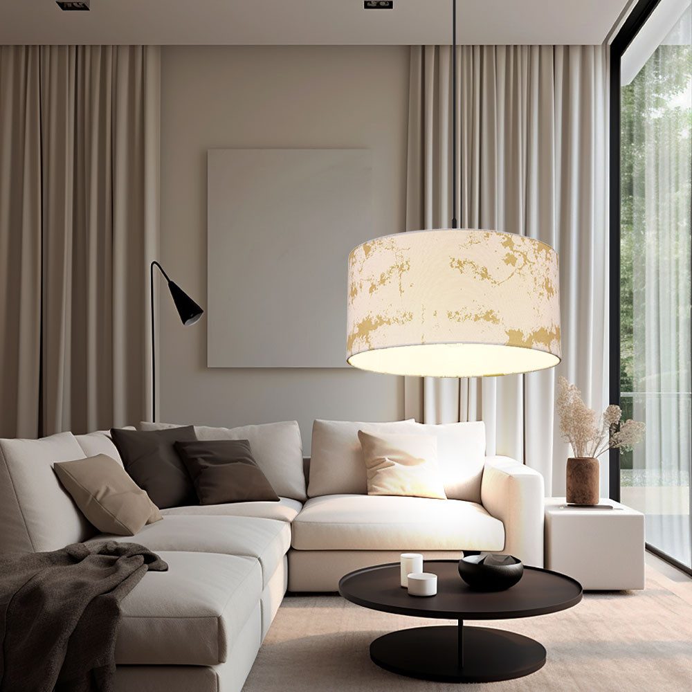 GLOBO LIGHTING Hängeleuchte, Leuchtmittel nicht inklusive, Hängeleuchte Pendellampe Deckenleuchte Wohnzimmerleuchte Textil