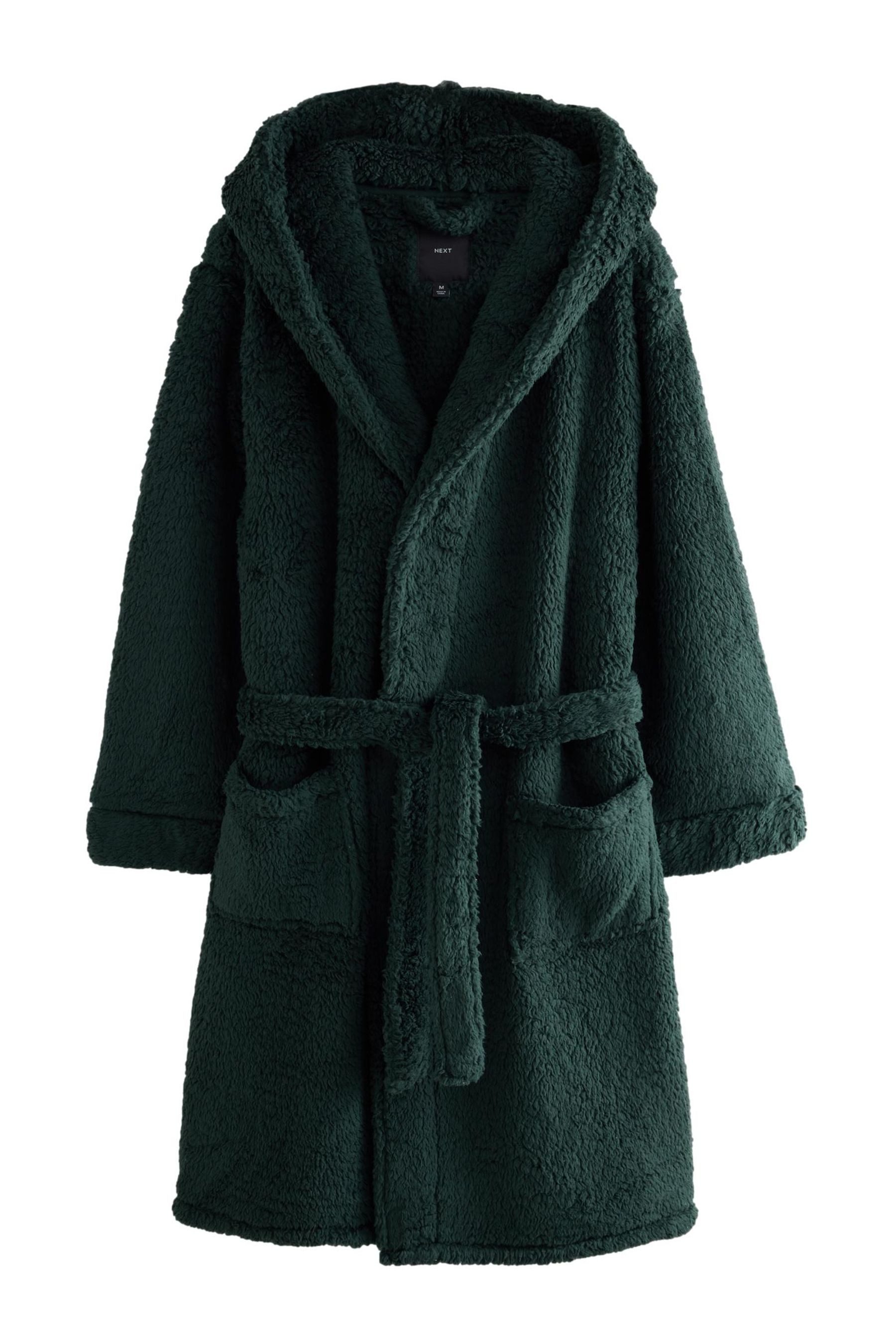 Next Herrenbademantel Borg-Morgenmantel, Polyester (recycelt)