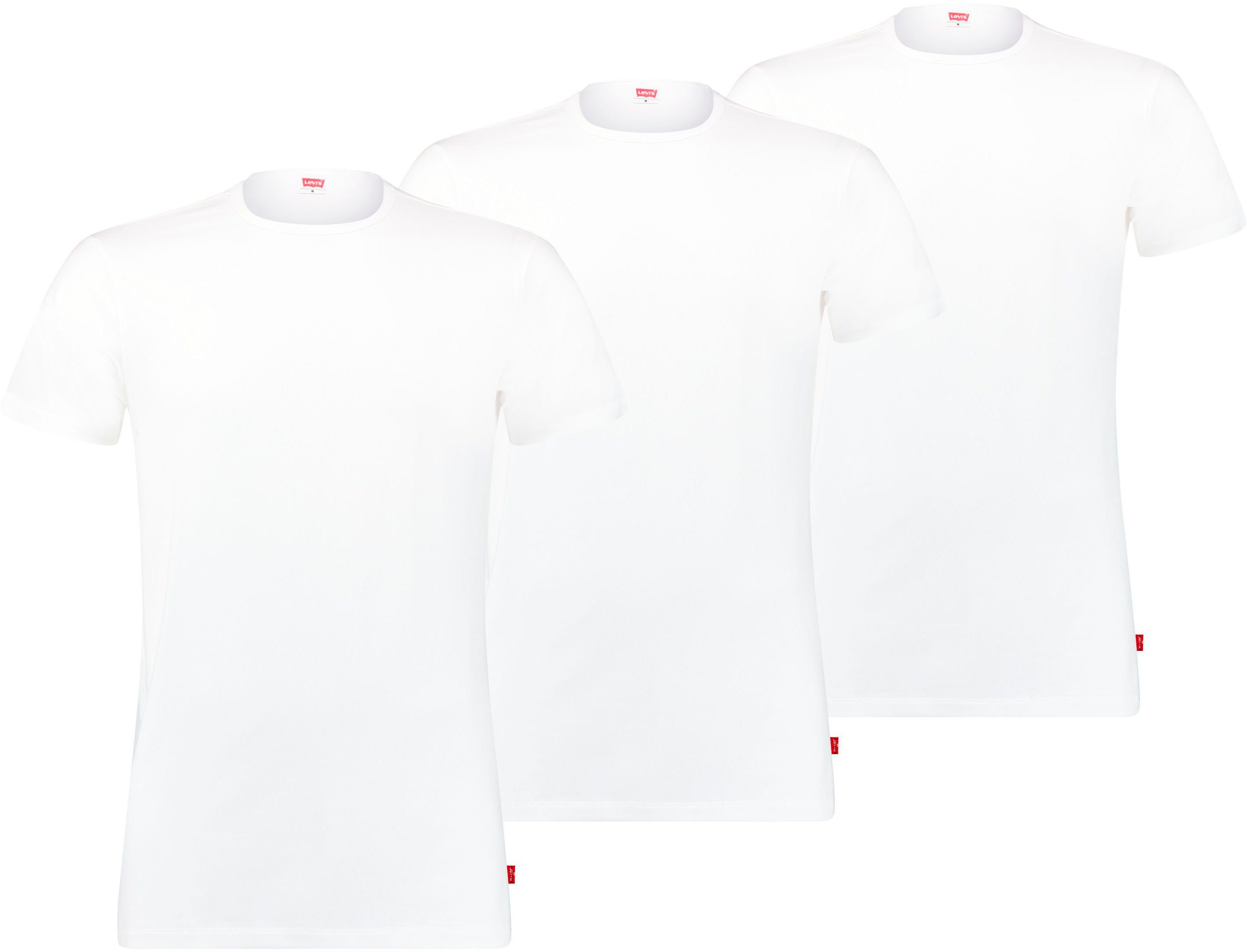 Levi's® T-Shirt (3er-Pack) Rundhalsausschnitt, Kurzarm, elastisch günstig online kaufen
