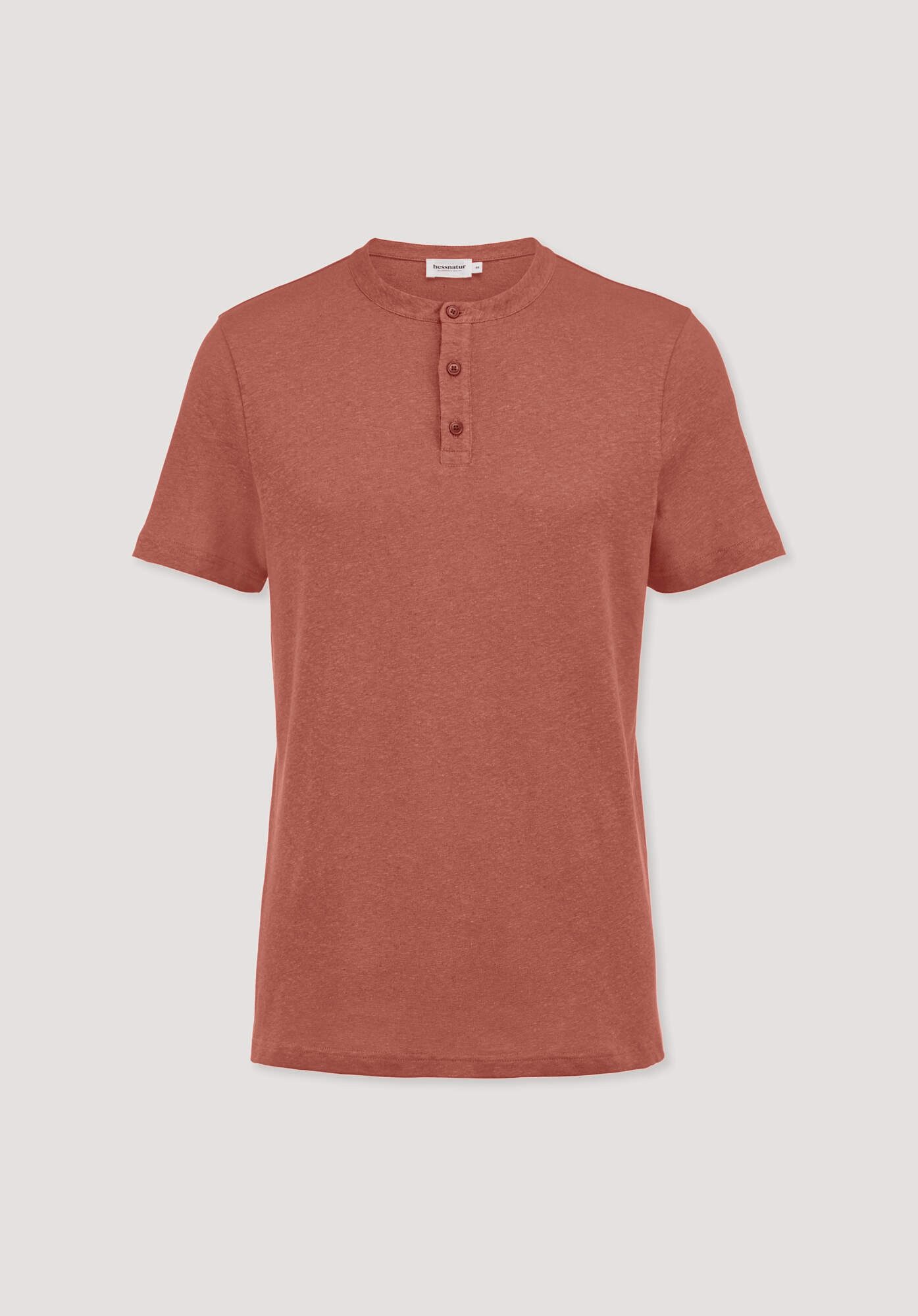 Hessnatur T-Shirt aus Bio-Baumwolle und Leinen (1-tlg)