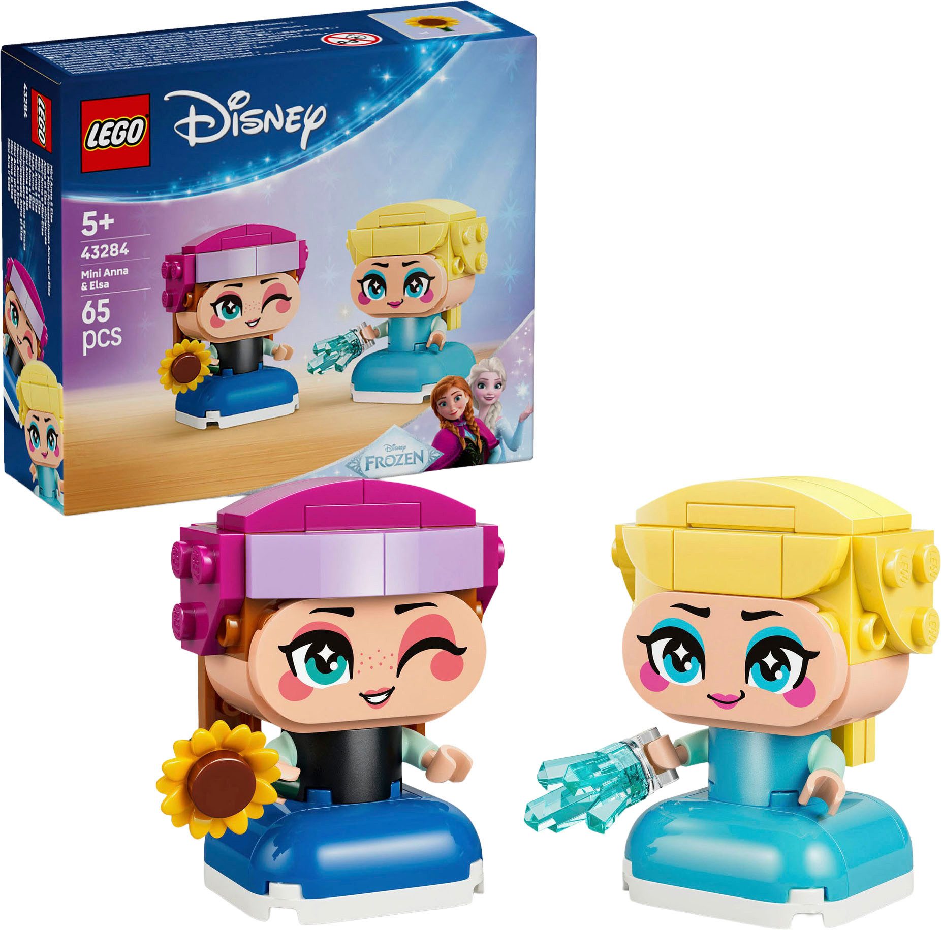 LEGO® Die Mini-Prinzessinnen Anna und Elsa (43284), LEGO Disney Princess Konstruktionsspielsteine, (65 St)