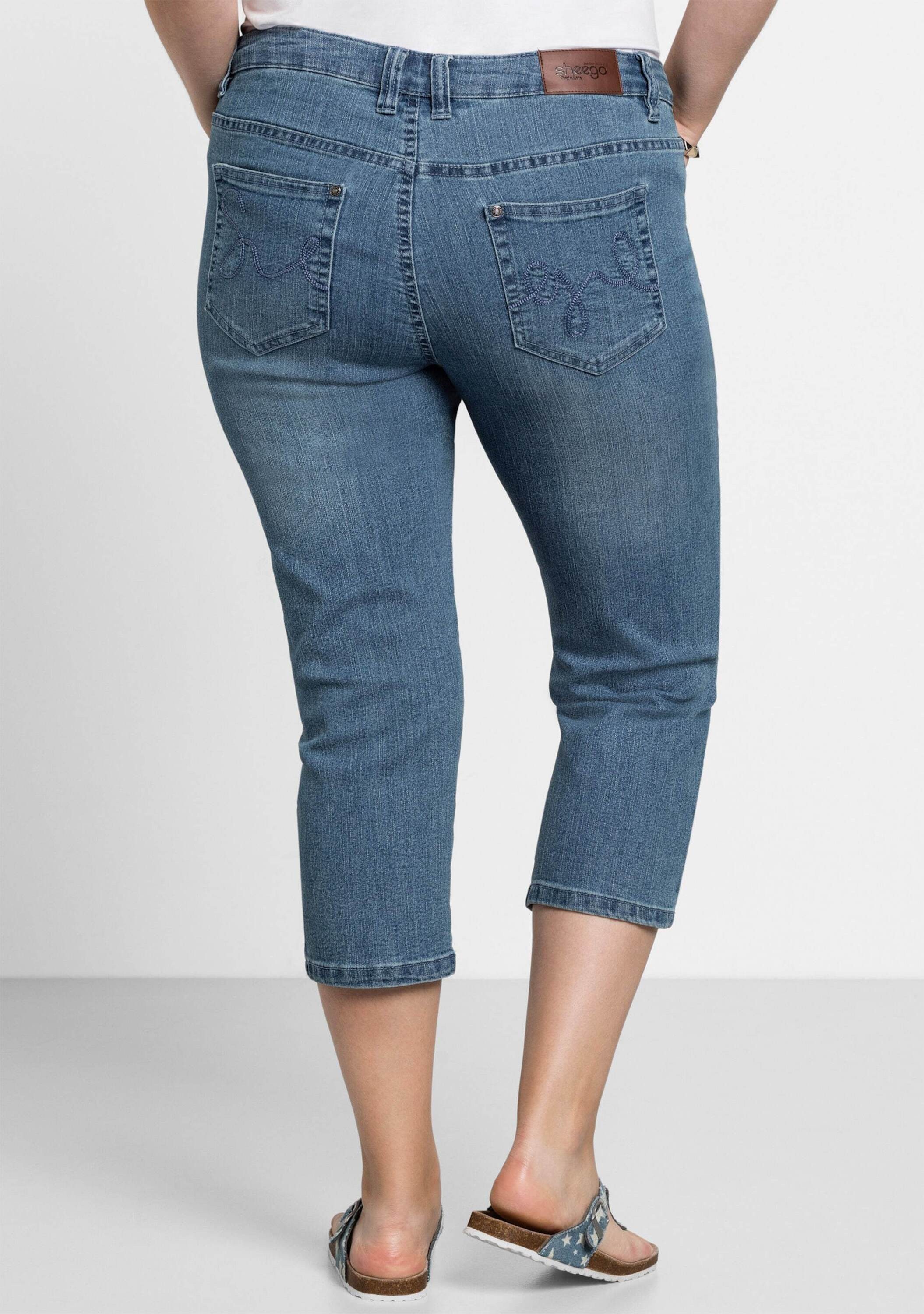Sheego Jeansshorts Caprijeans