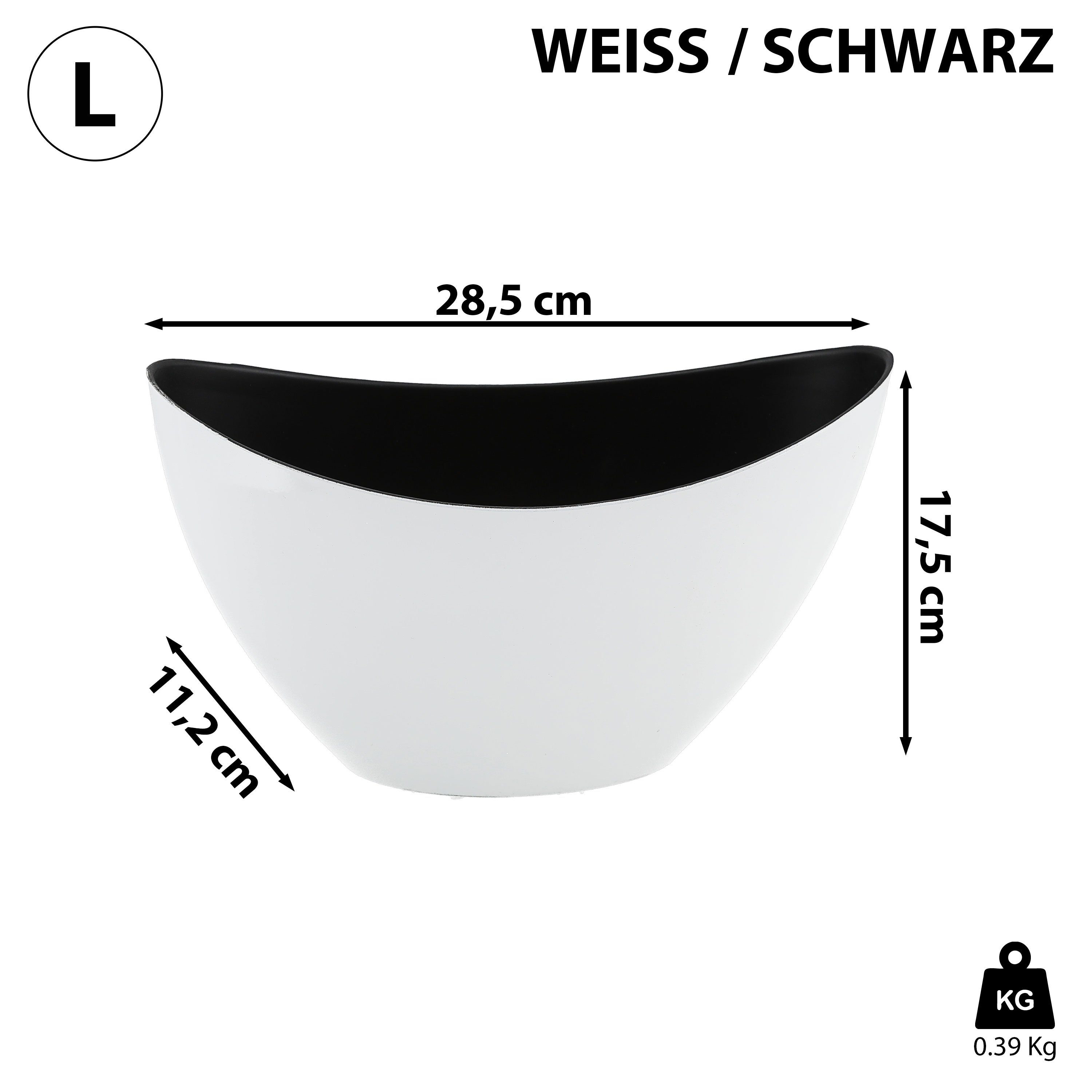 CEPEWA Dekoschale Dekoschale oval weiß schwarz günstig online kaufen