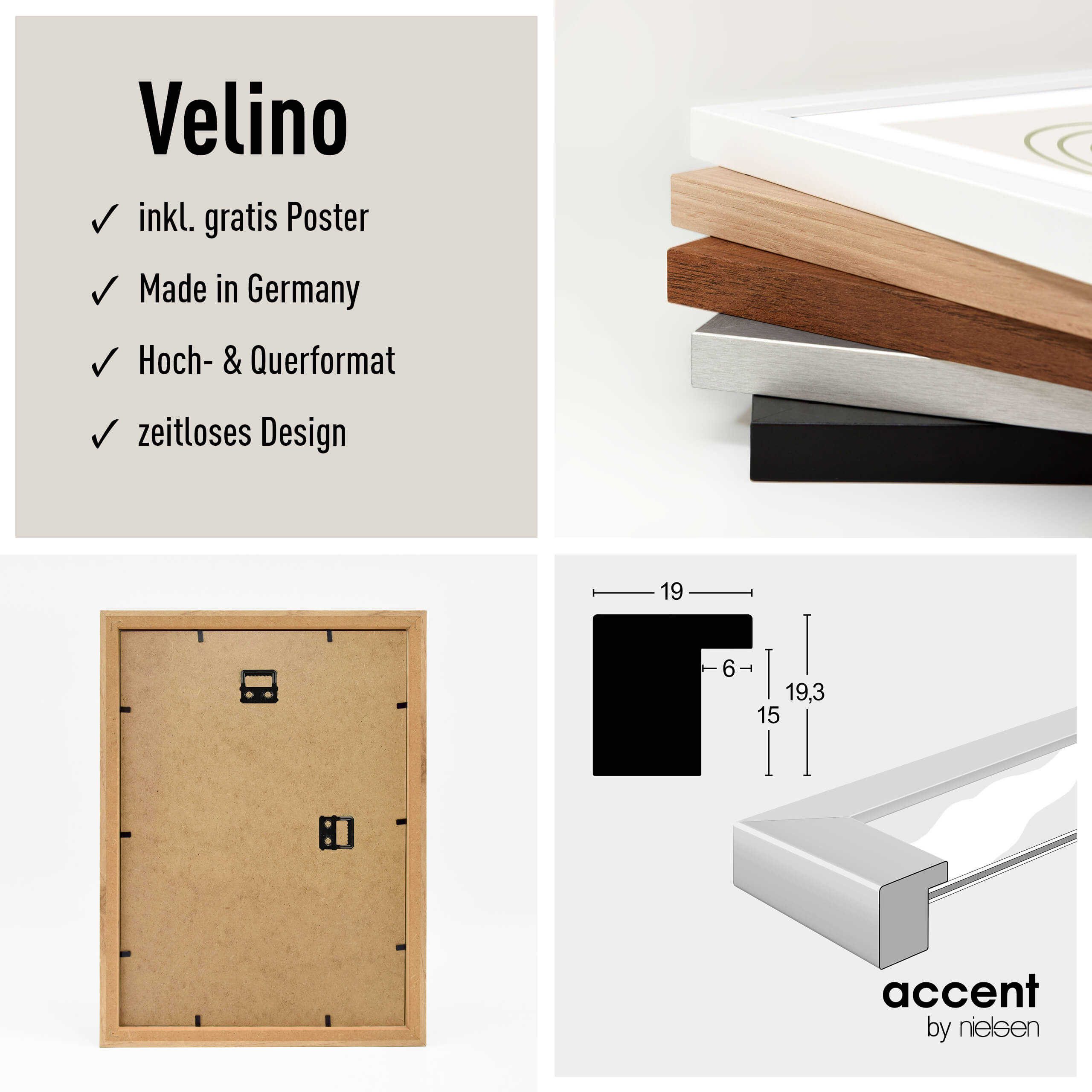 accent by nielsen Bilderrahmen Holz Bilderrahmen Velino inkl. Kunstdruck, (1 St)