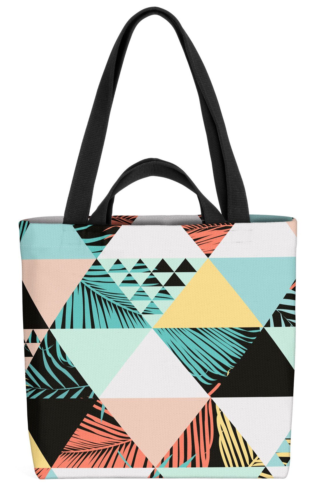 VOID Henkeltasche (1-tlg), Beach Trendy tropisch geotrisch palme blatt modern floral Blume Parad