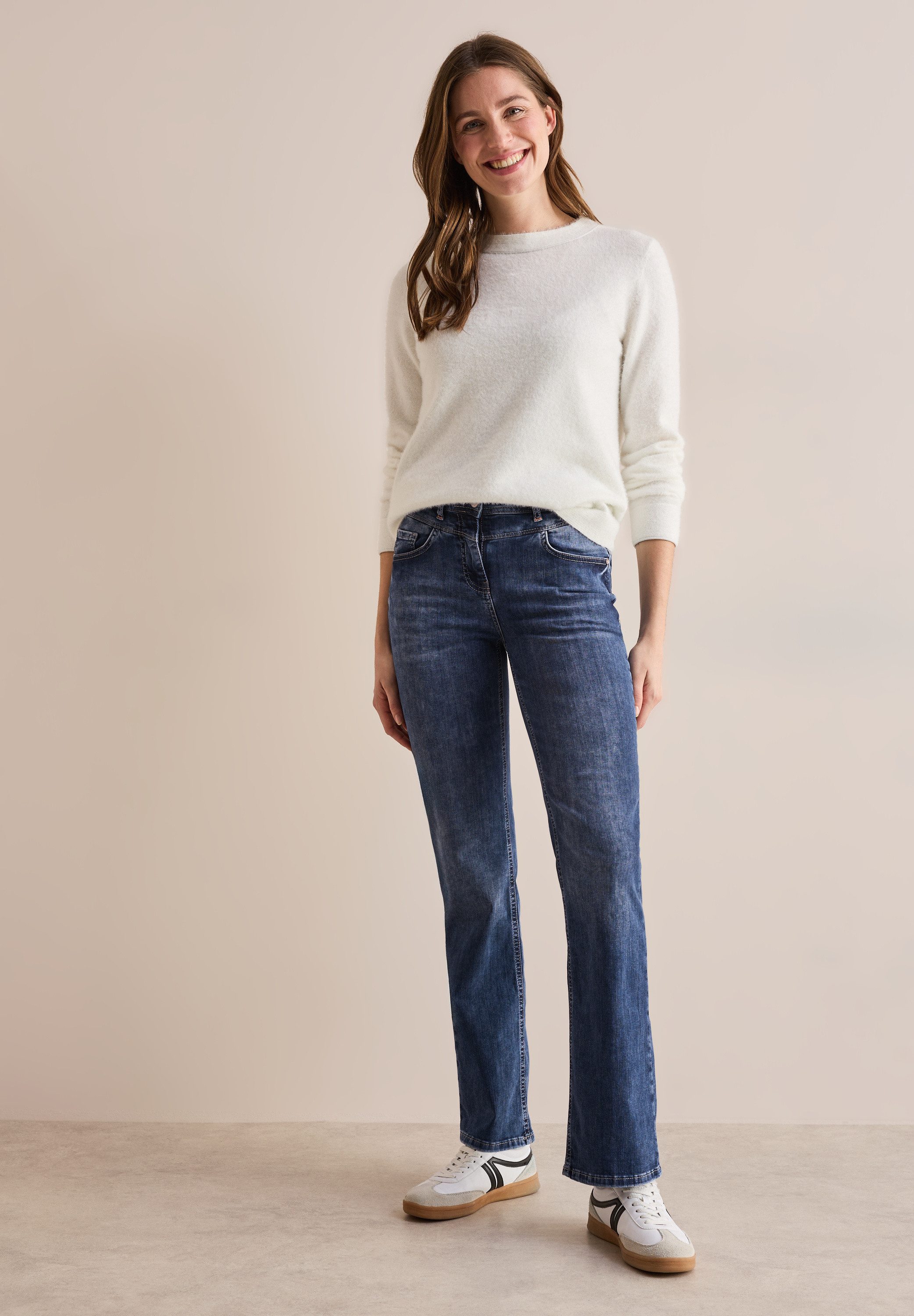 CECIL Bootcut-Jeans High Waist