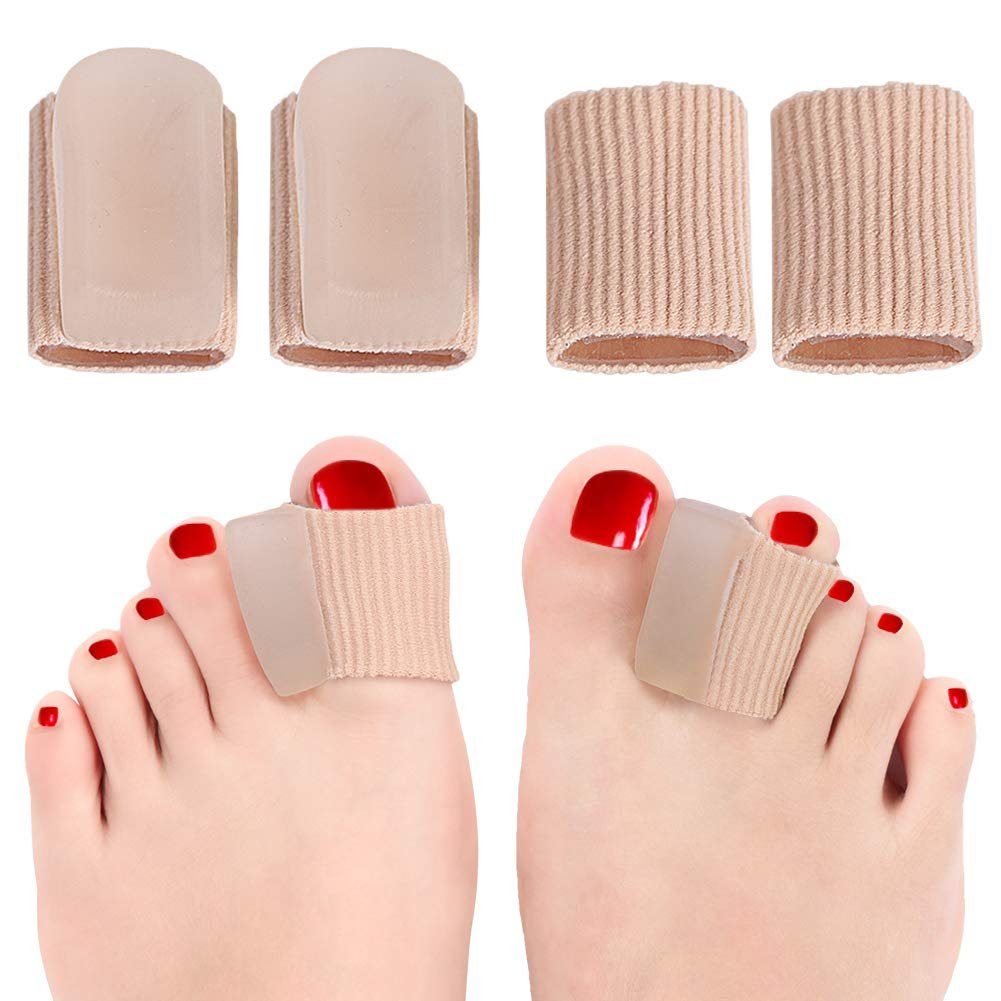 COOL-i ® Hallux-Bandage Zehenspreizer Gel – 2 Paar Soft-Silikon Zehentrenner, bei Hallux Valgus & Hammerzehen
