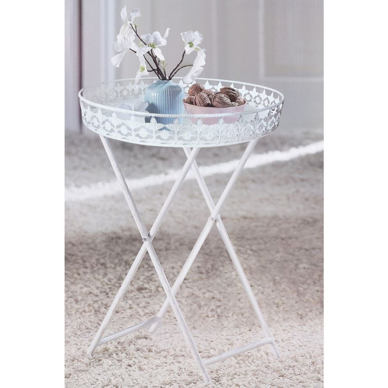 BURI Gartentisch Tablett-Tisch 40cm Klapptisch Serviertablett günstig online kaufen