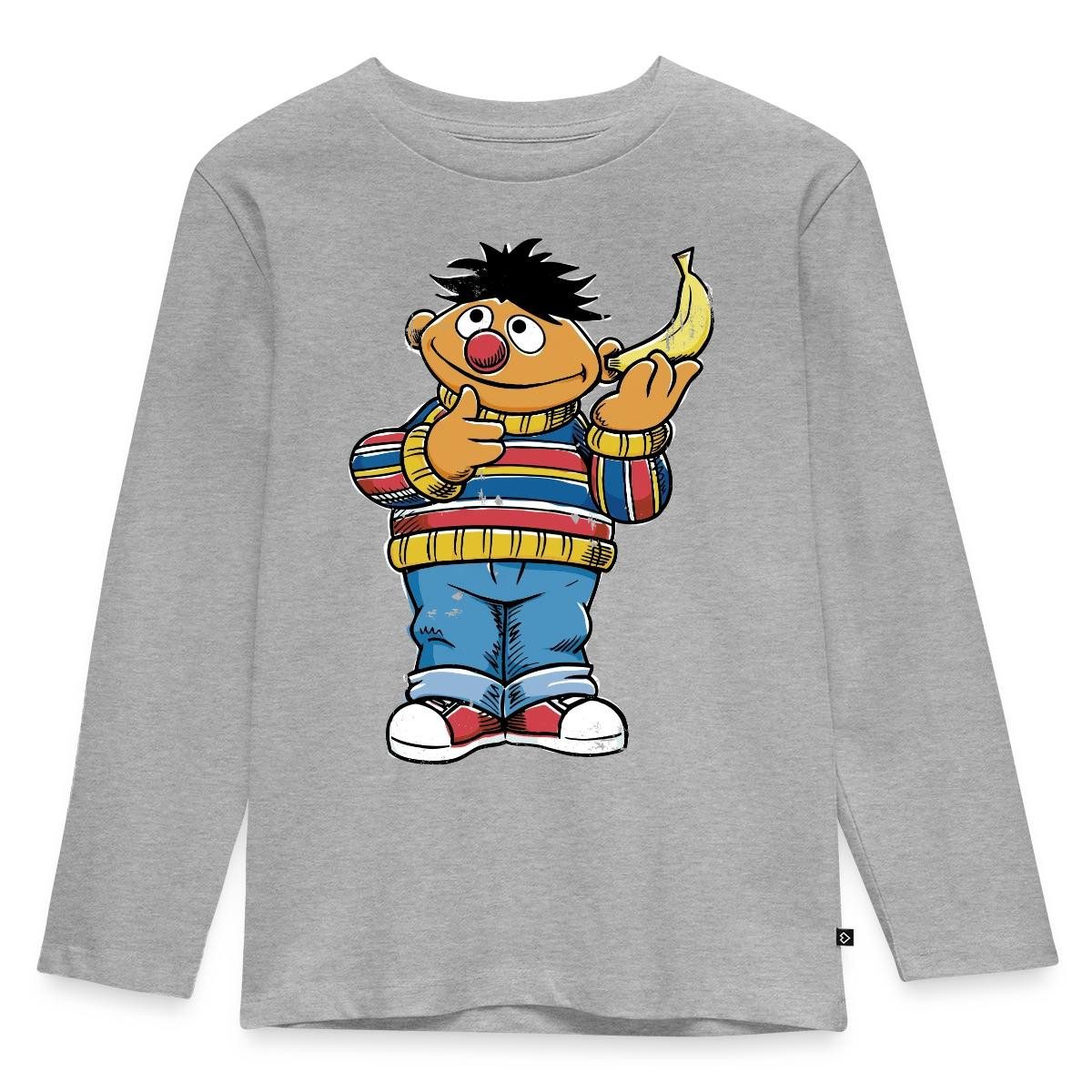T-Shirt Sesamstraße Ernie am Bananentelefon Kinder Premium Langarmshirt