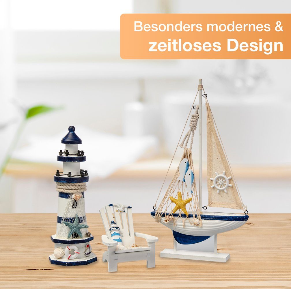 Badaccessoires-Sets Maritime Badezimmer Deko - Holz Decor Accessoires – Bild 4 von 5