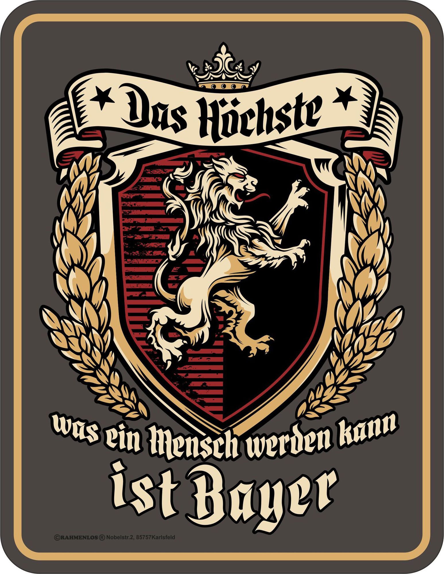 Metallschild Bayern - Fun-Schilder - Das Höchste