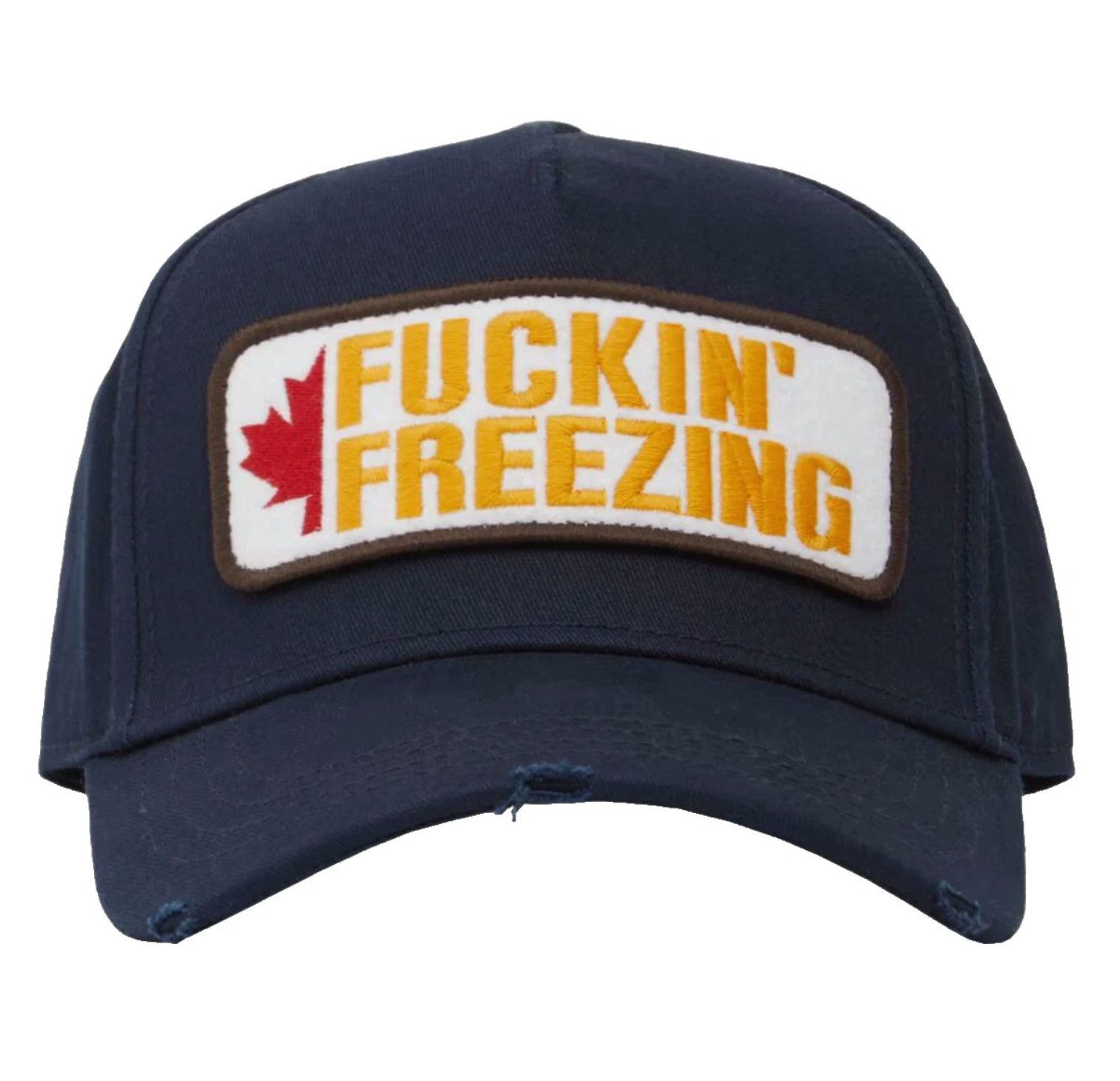 Dsquared2 Baseball Cap FREEZING Original aus der FW17-Kollektion Rarität & Sammlerstück Used-Look mit bewusst gesetzten Frays