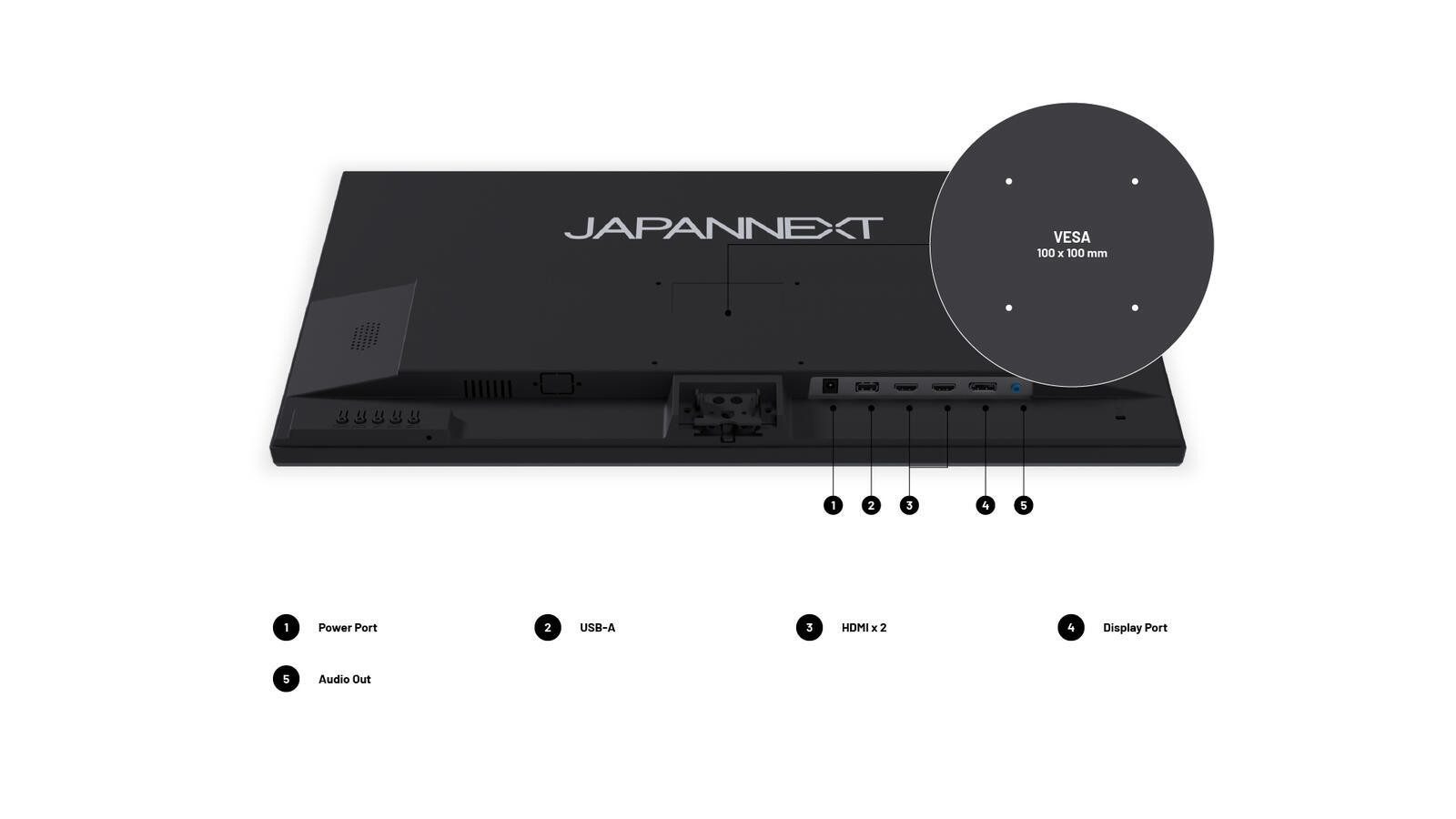 JAPANNEXT TFT-Monitor (3840 x 2160, 5 ms Reaktionszeit, 60 Hz, ELED)