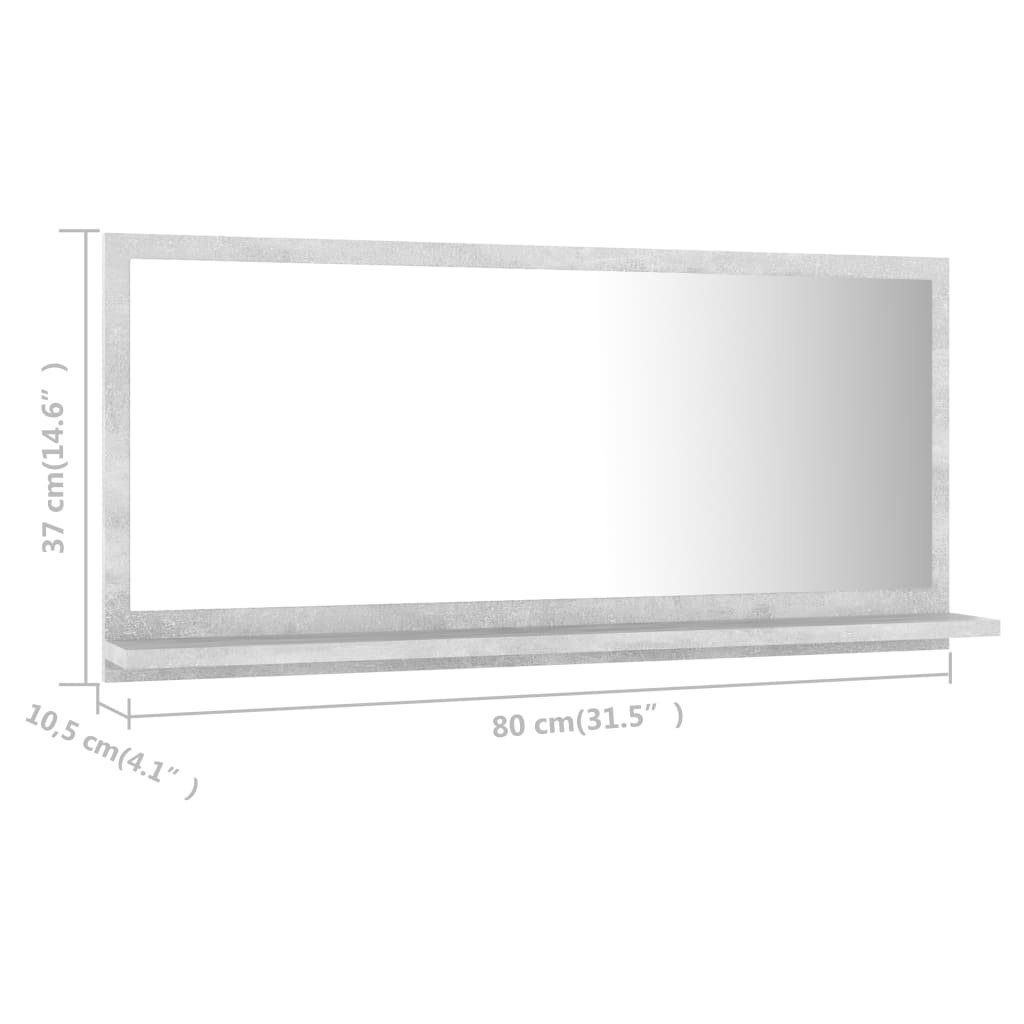 Badspiegel (LxBxH: cm), Betongrau in 10,5x80x37 3005555 möbelando