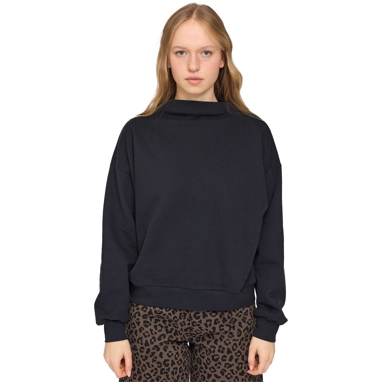 MAZINE Sweatshirt Soft Fabric Mock Turtleneck Soft Fabric Mock Turtleneck