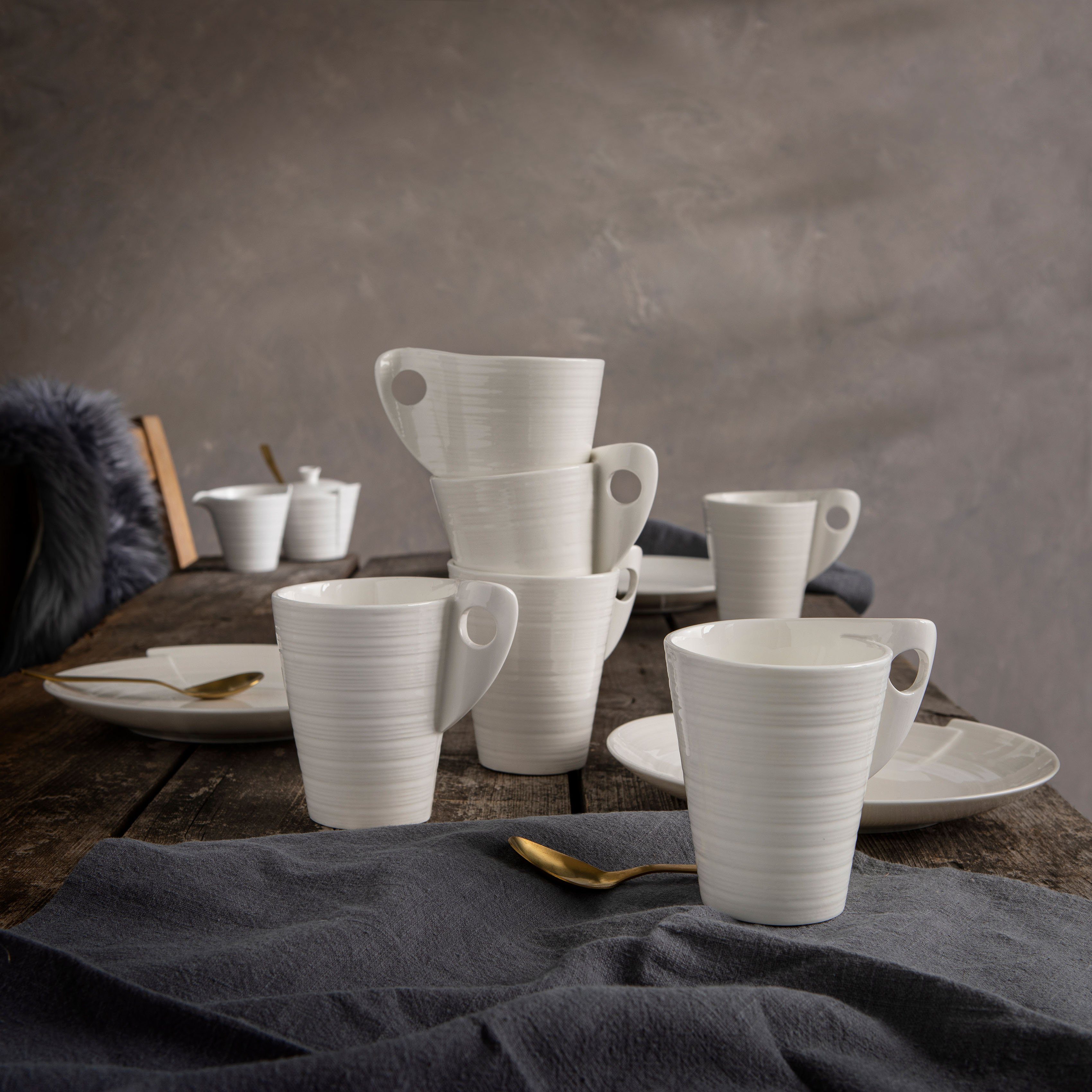 Retsch Arzberg Becher Julie, 6-tlg., Porzellan, 6-teilig