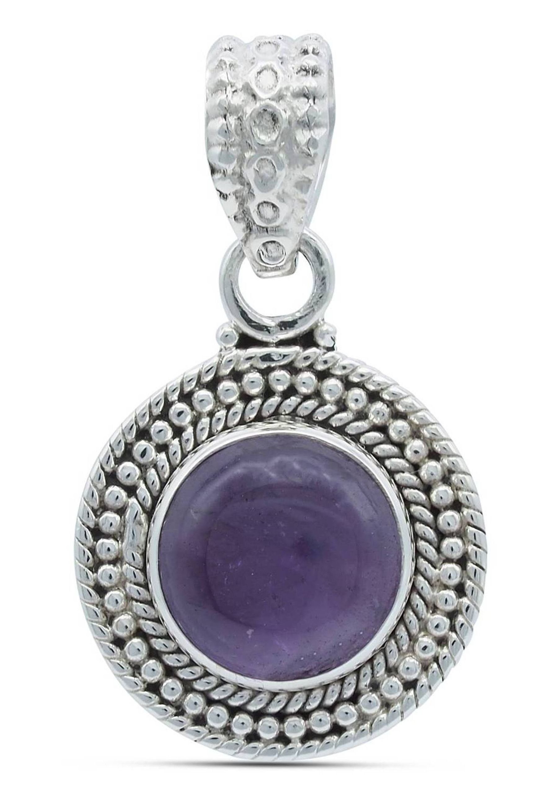 mantraroma Kettenanhänger 925er Silber mit Amethyst