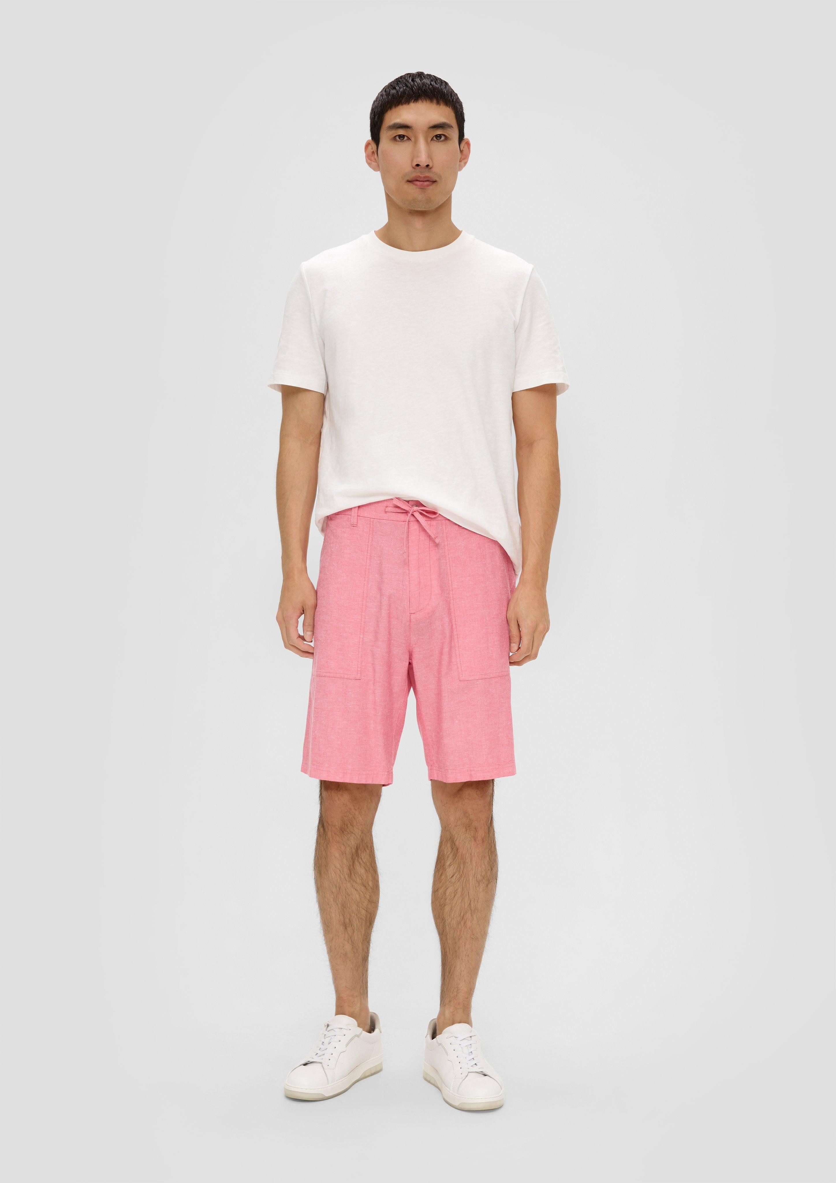 s.Oliver Bermudas Chino-Shorts aus Leinenmix mit günstig online kaufen