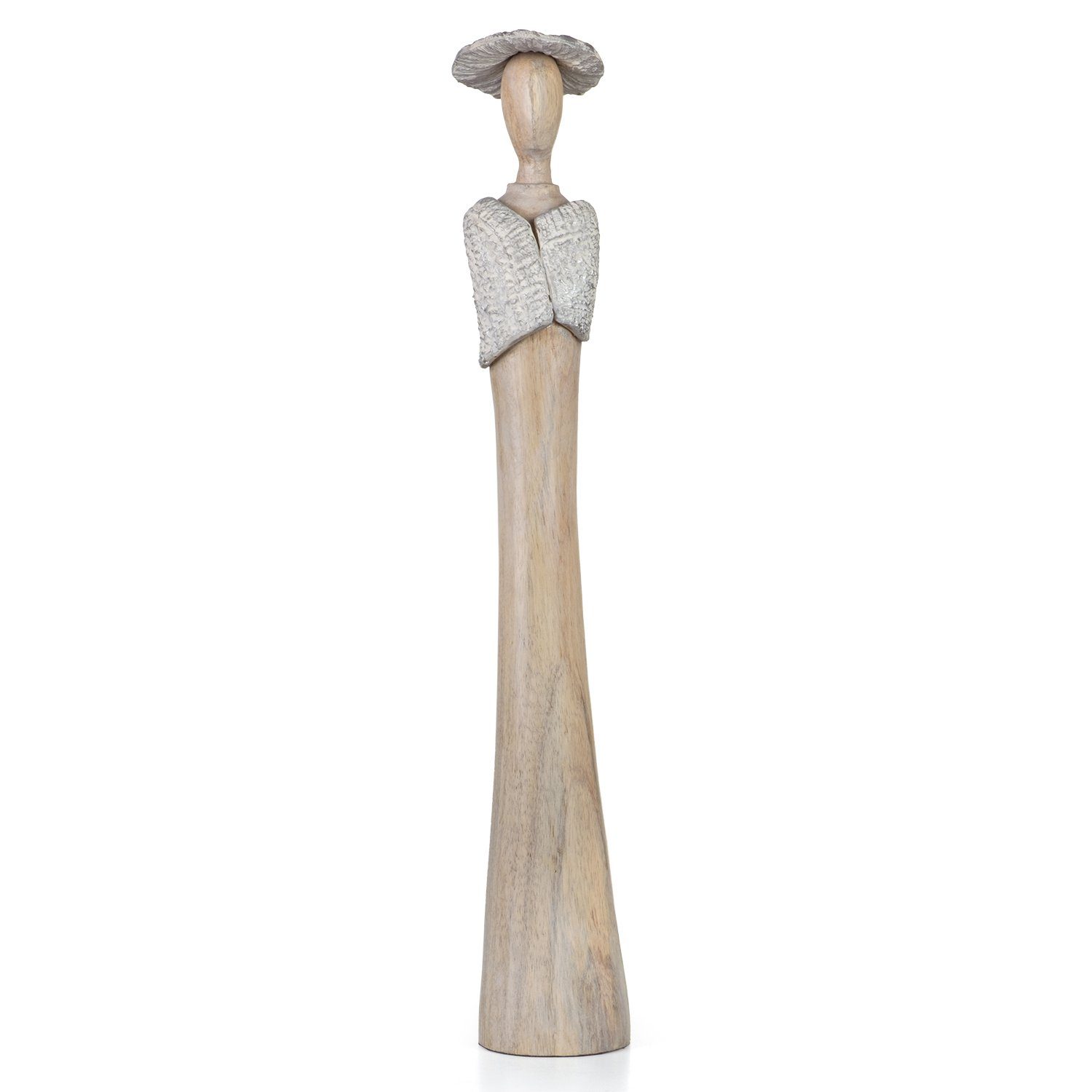 Moritz Skulptur Skulptur Große Frau Lady mit Hut C, Holz, Tischdeko, Fensterdeko, Wanddeko, Holzdeko, Weihnachtsdeko