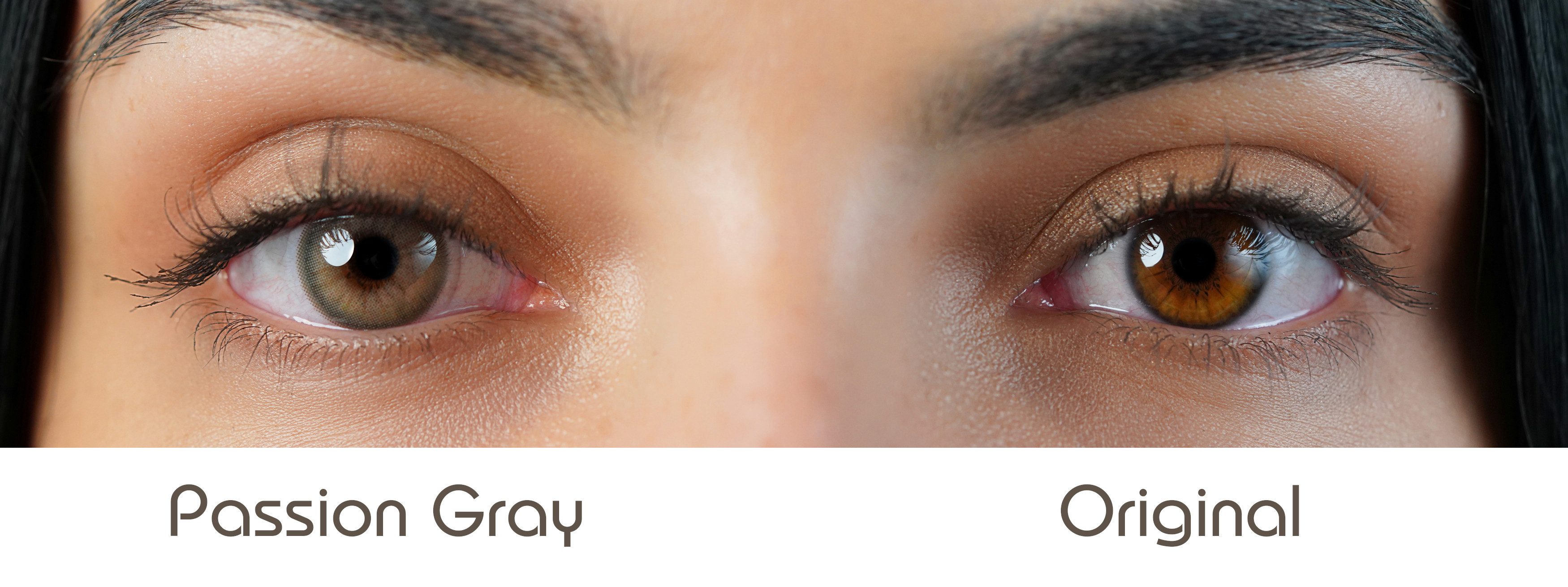 Charmiga Jahreslinsen Farbige Kontaktlinsen Grau, 6-Monatslinsen, Farblinsen Passion Gray, Farbige Kontaktlinsen