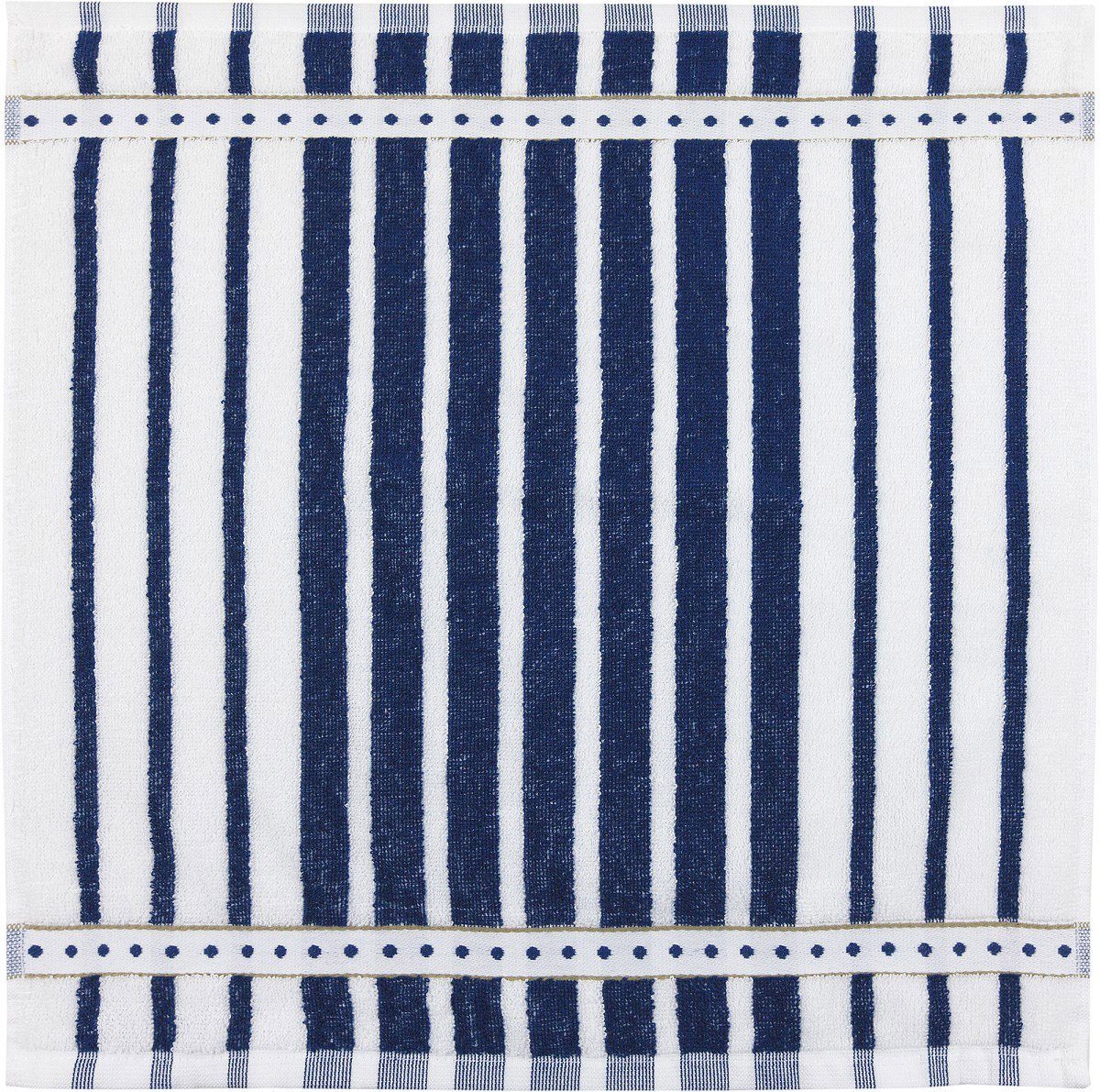 Kracht Blockstreifen, 3er Pack (3 Set), Stück) Geschirrtuch Frottee 3-tlg., ca.50x50cm Baumwolle Blau Küchenhandtücher (Set,