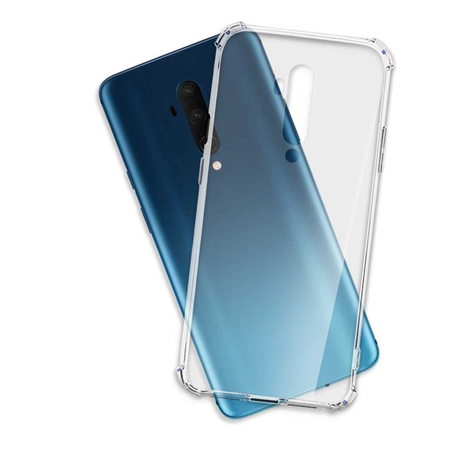 mtb more energy Smartphone-Hülle Clear Armor Case für OnePlus 7T Pro, Transparente TPU Schutzhülle Case Backcover mit Anti-Shock Verstärkung