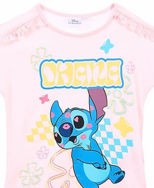 Lilo & Stitch T-Shirt OHANA Mädchen Kurzarmshirt aus Baumwolle Gr. 116 - 152 cm