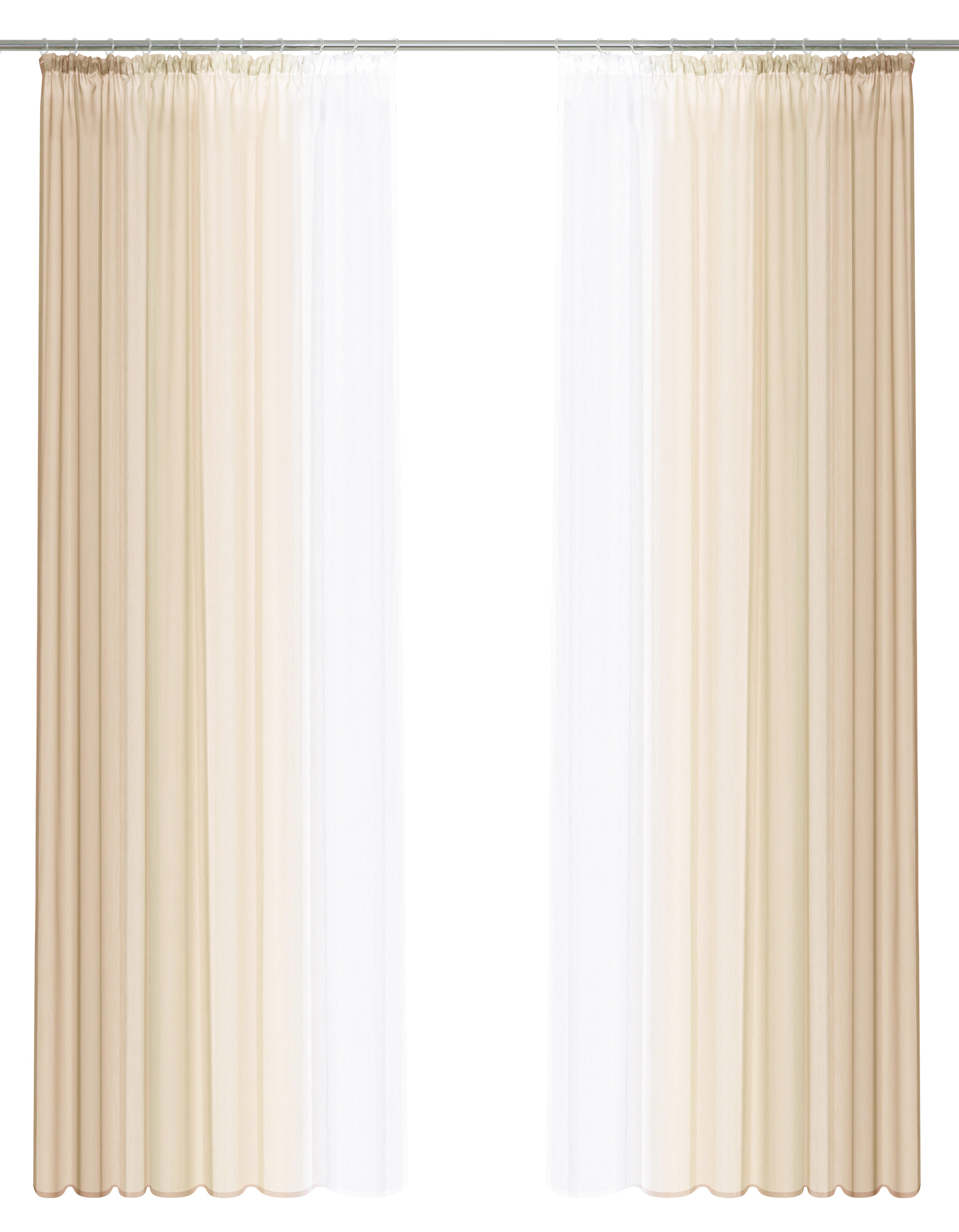 OTTO home Gardine Nivva (2 St), Kräuselband, transparent, Transparent, Kräuselband, Pflegeleicht, 2er Set